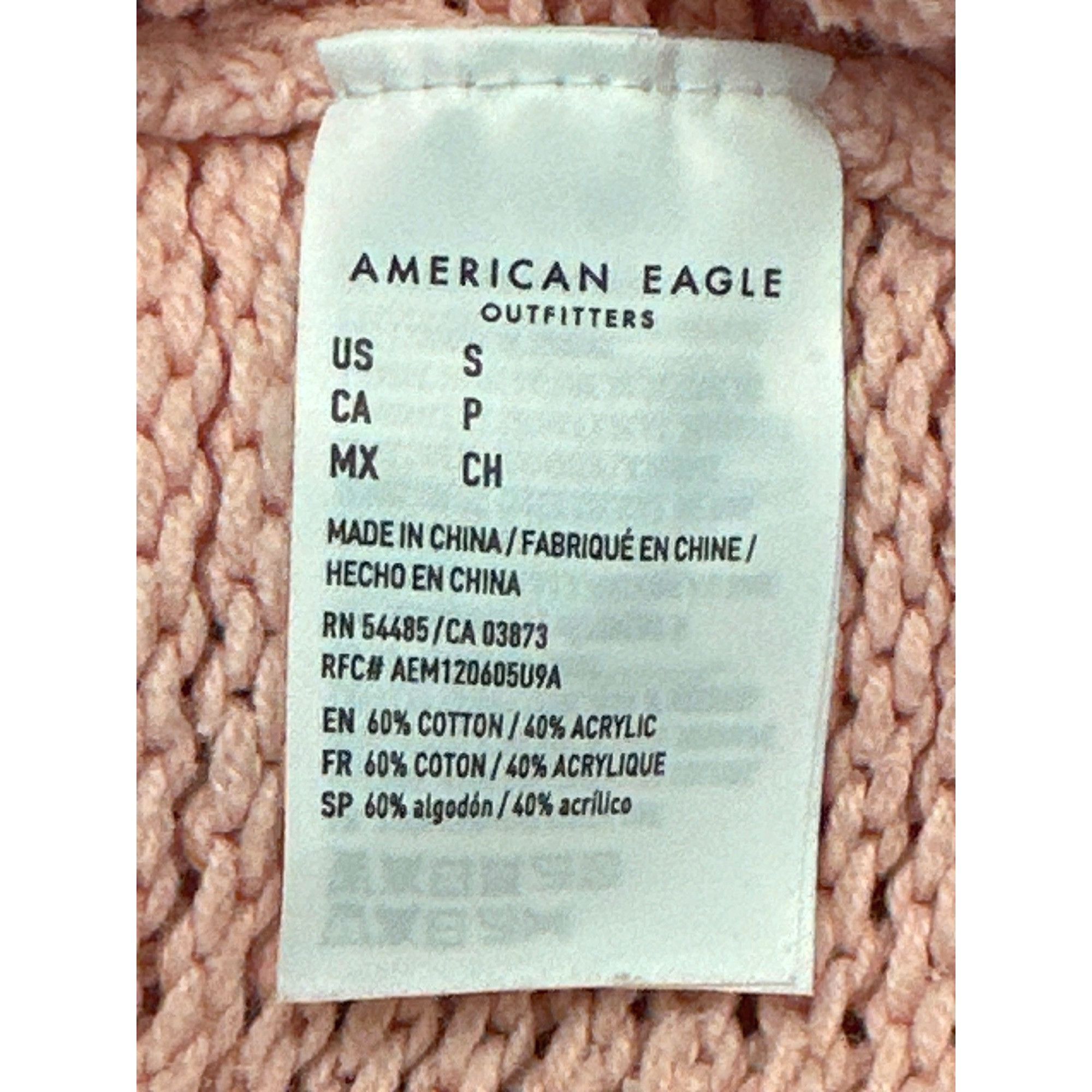 American Eagle Outfitters American Eagle Striped Knit Long Sleeve Sweater Pink Brown C Size S / US 4 / IT 40 - 6 Thumbnail