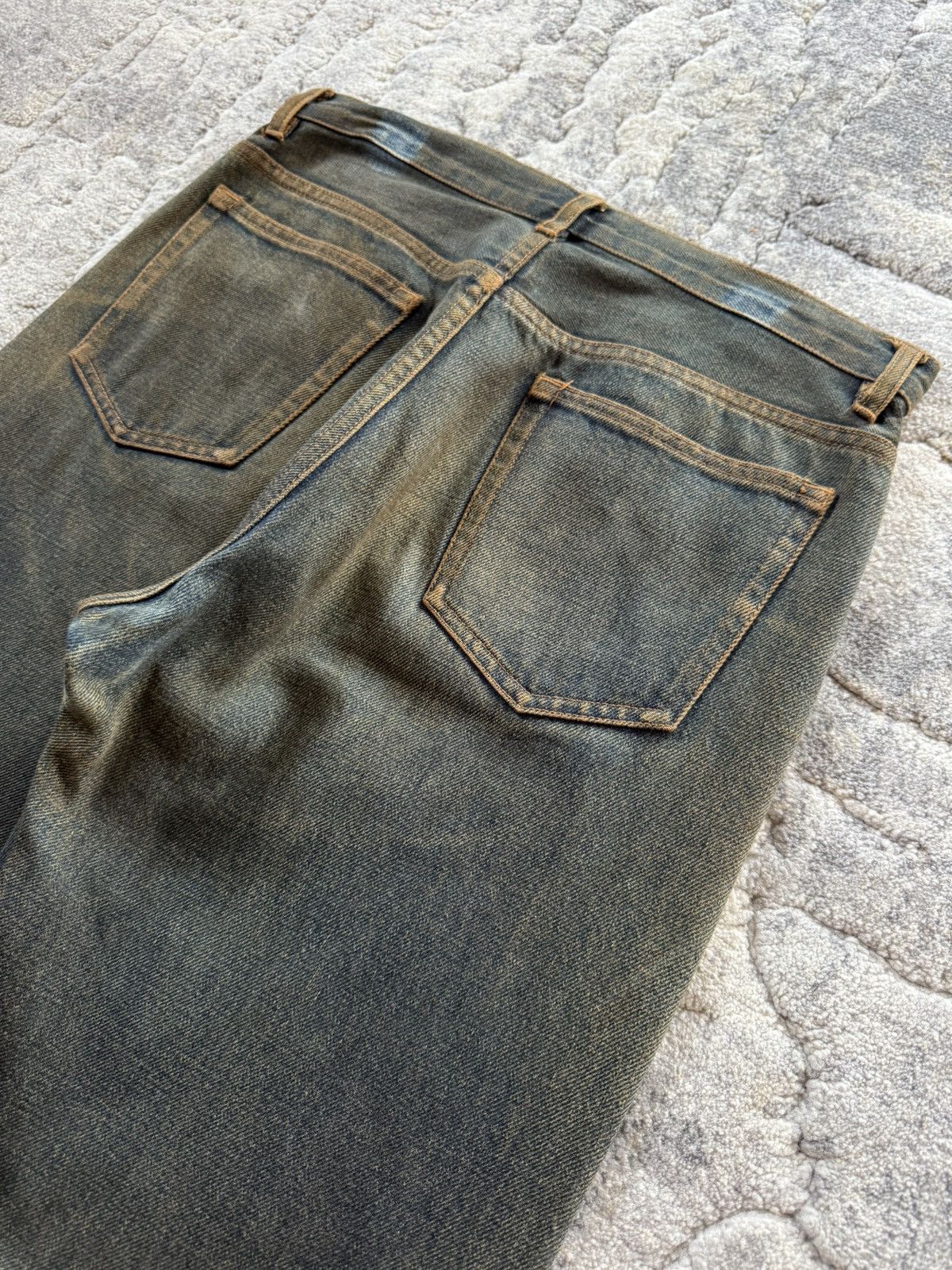 A.P.C. A.P.C Reu De Fleurus Earthy Mud Wash Selvedge Straight Jeans Size US 29 - 14 Thumbnail