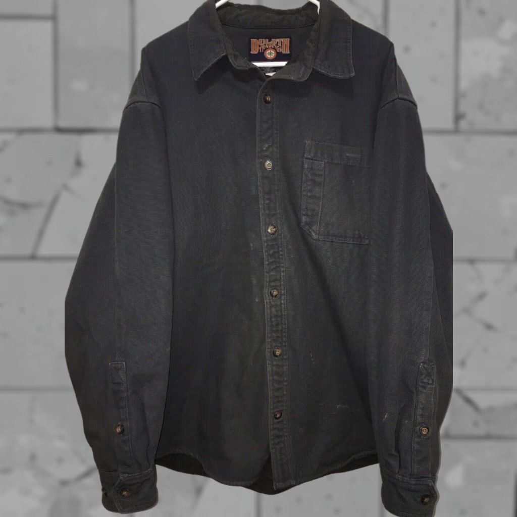 Duluth Trading Company VINTAGE Duluth Trading Company Work Canvas Shirt Jacket Men XL Grayish Blue | Heavy Durable Outer Shell Size US XL / EU 56 / 4 - 1 Thumbnail