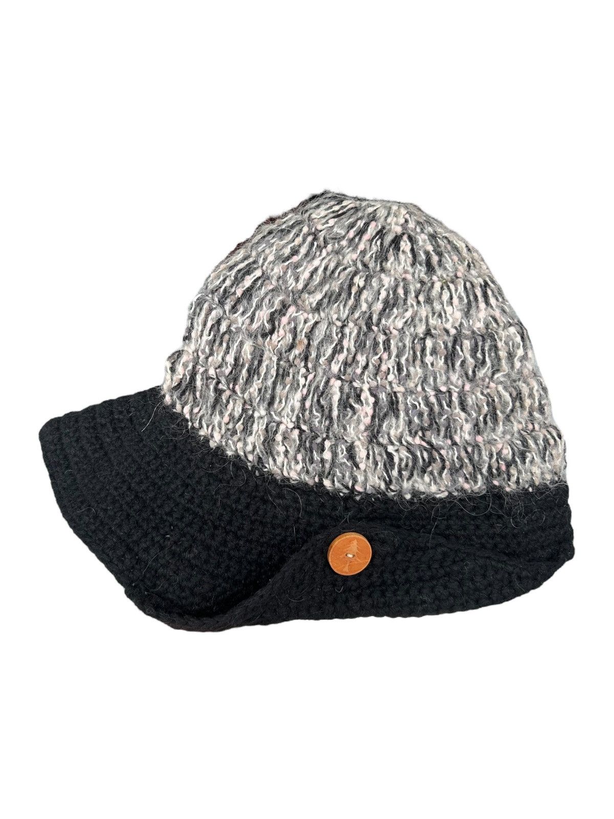Japanese Brand × Kapital × Vintage Crolla Crochet Knitted hairy Japanese Rare Hats 🎌☠️ Size ONE SIZE - 1 Thumbnail