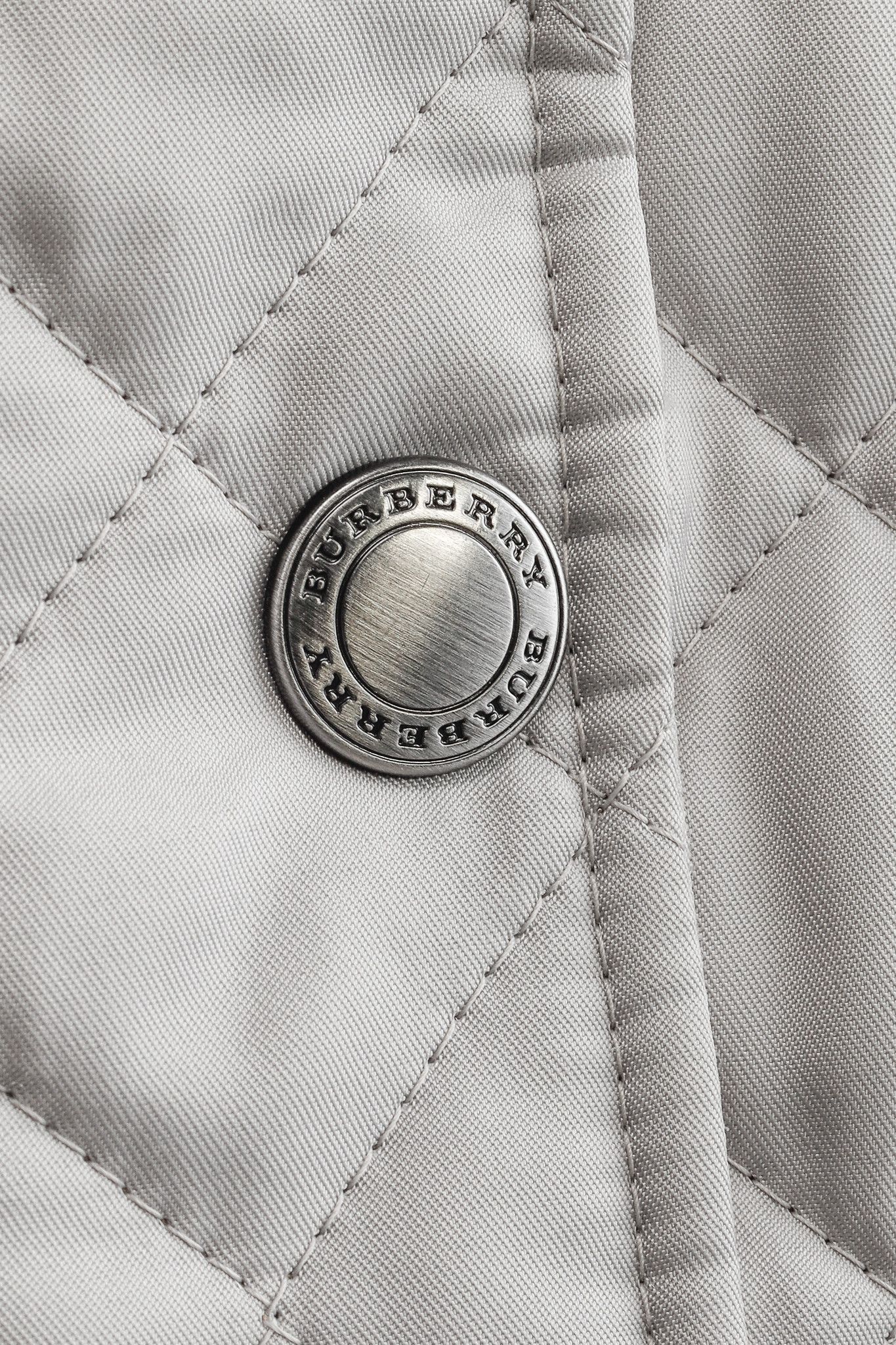 Burberry Burberry Grey Quilted Belted Zip Jacket Size XXS / US 00 / IT 34 - 8 Thumbnail
