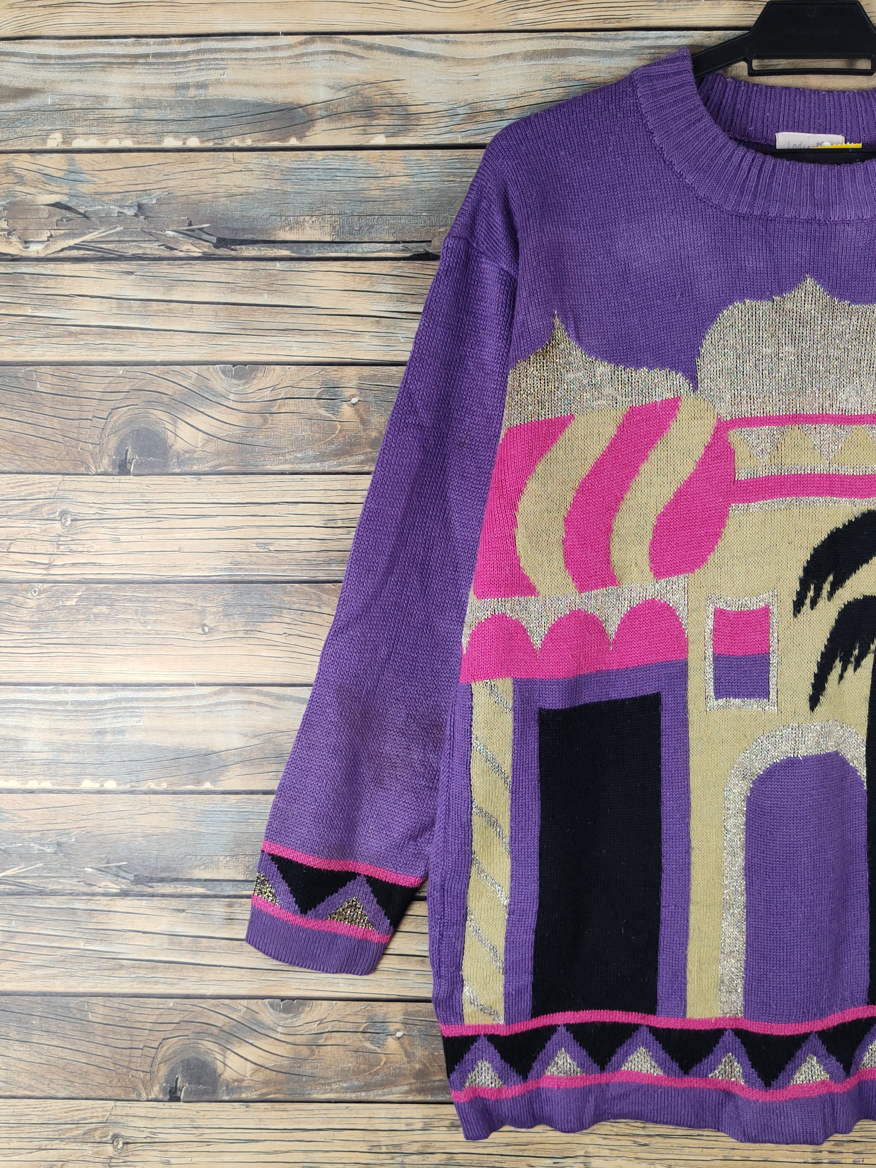 Japanese Brand × Vintage Ladies Wear Purple Knitwear vintage #W1536 Size L / US 10 / IT 46 - 3 Thumbnail