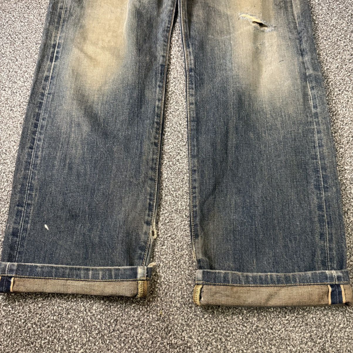 If Six Was Nine Vintage Selvedge Distressed Rusty Edwin 505x Denim W31 Size US 31 - 7 Thumbnail