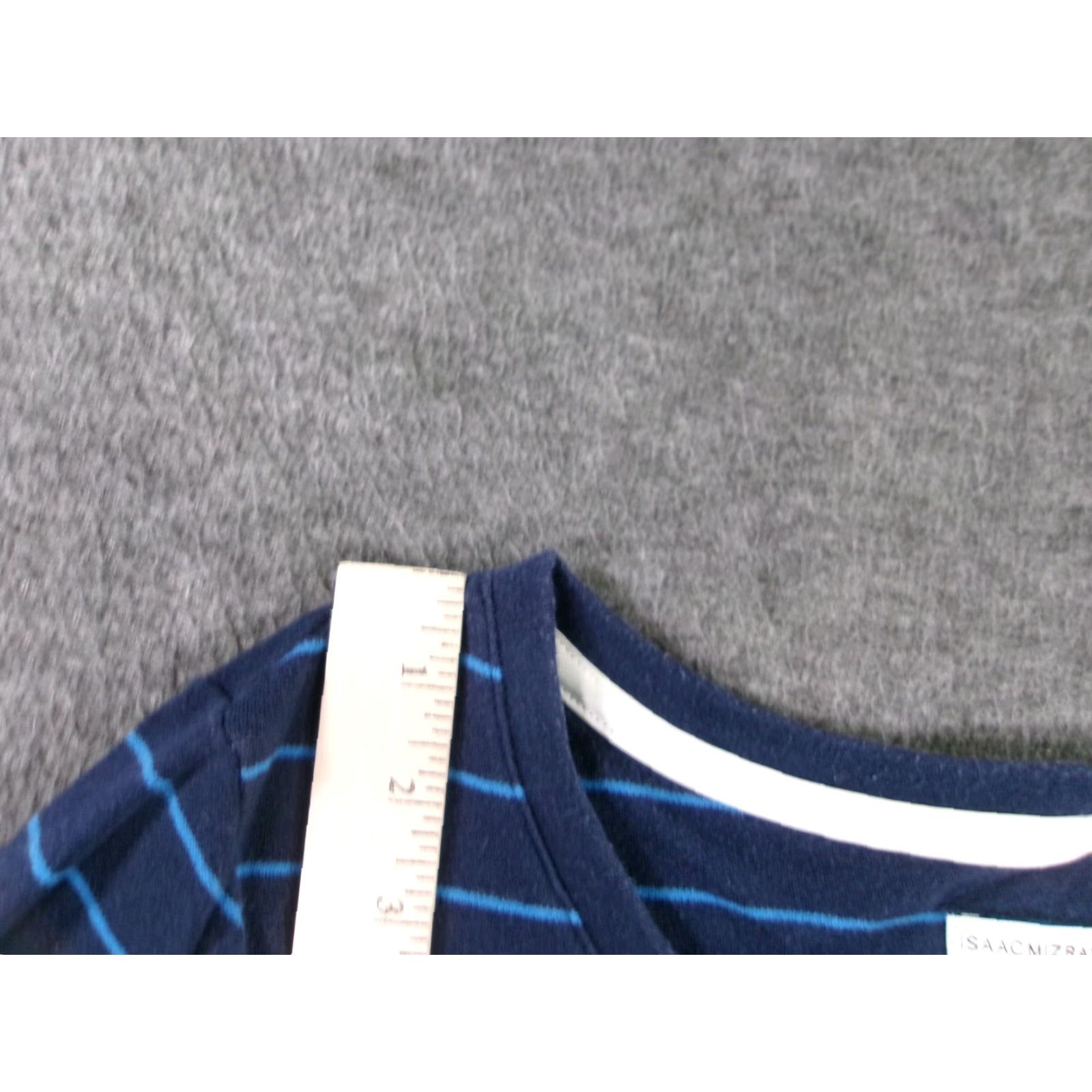 Isaac Mizrahi ISAAC MIZRAHI V-NECK STRIPED BLOUSE Women Medium Blue Casual 3/4 Sleeve Embroidered Basic Size M / US 6-8 / IT 42-44 - 5 Thumbnail