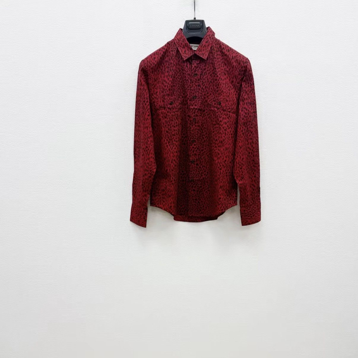 Saint Laurent Paris SAINT LAURENT Leopard Print Long Sleeve Shirt J30 Size US XS / EU 42 / 0 - 1 Thumbnail