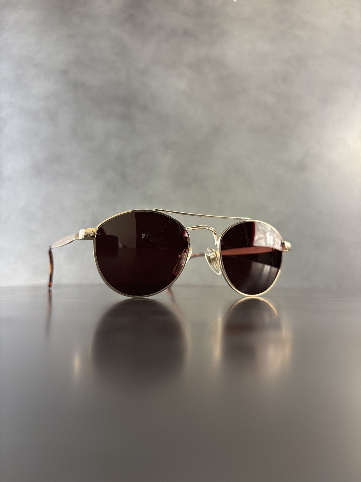 Vintage 1990s Vintage Sunglasses Made in Italy Metal Giorgio Armani Size ONE SIZE - 21 Thumbnail
