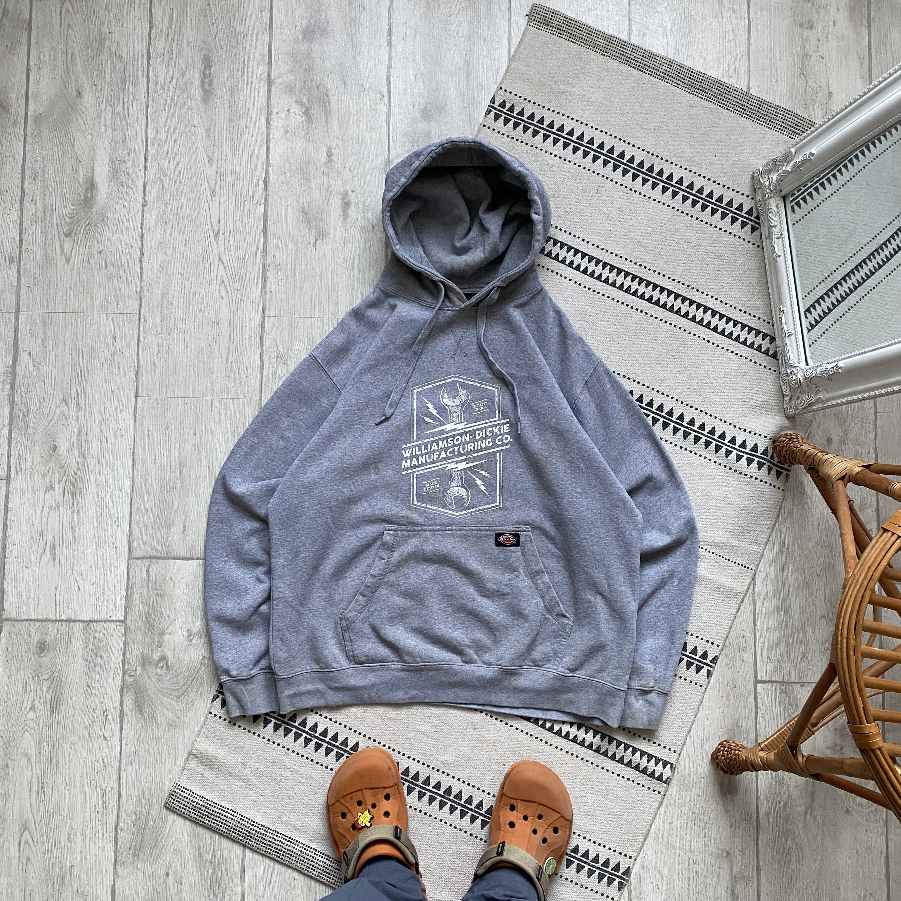 Carhartt 🛠️ Vintage Work Dickies Boxy hoodie distressed 2000s Size US L / EU 52-54 / 3 - 1 Thumbnail