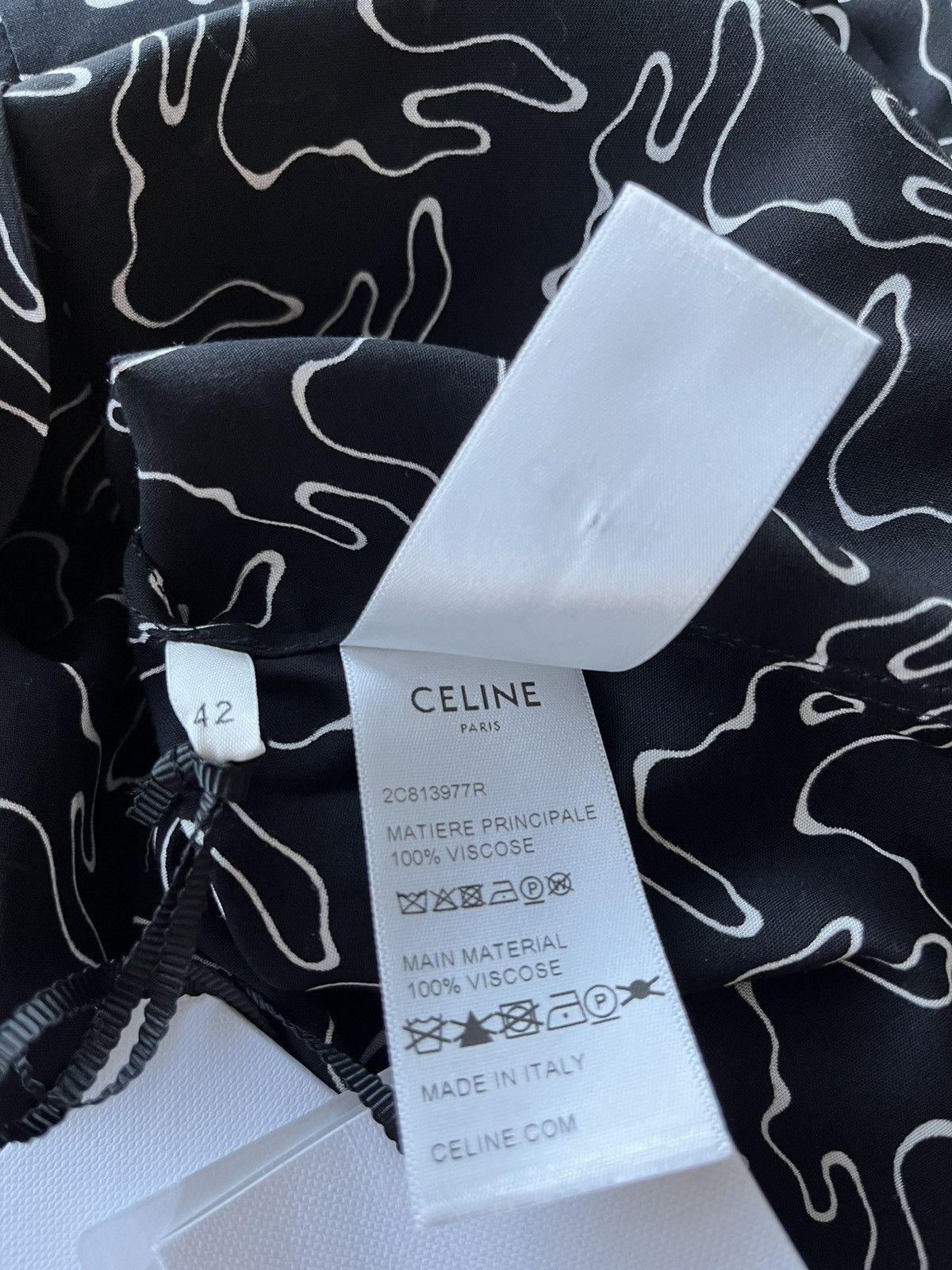 Celine × Hedi Slimane Super Runway Geometric Logo Shirt Celine Hedi Slimane Rare Size US XL / EU 56 / 4 - 17 Thumbnail