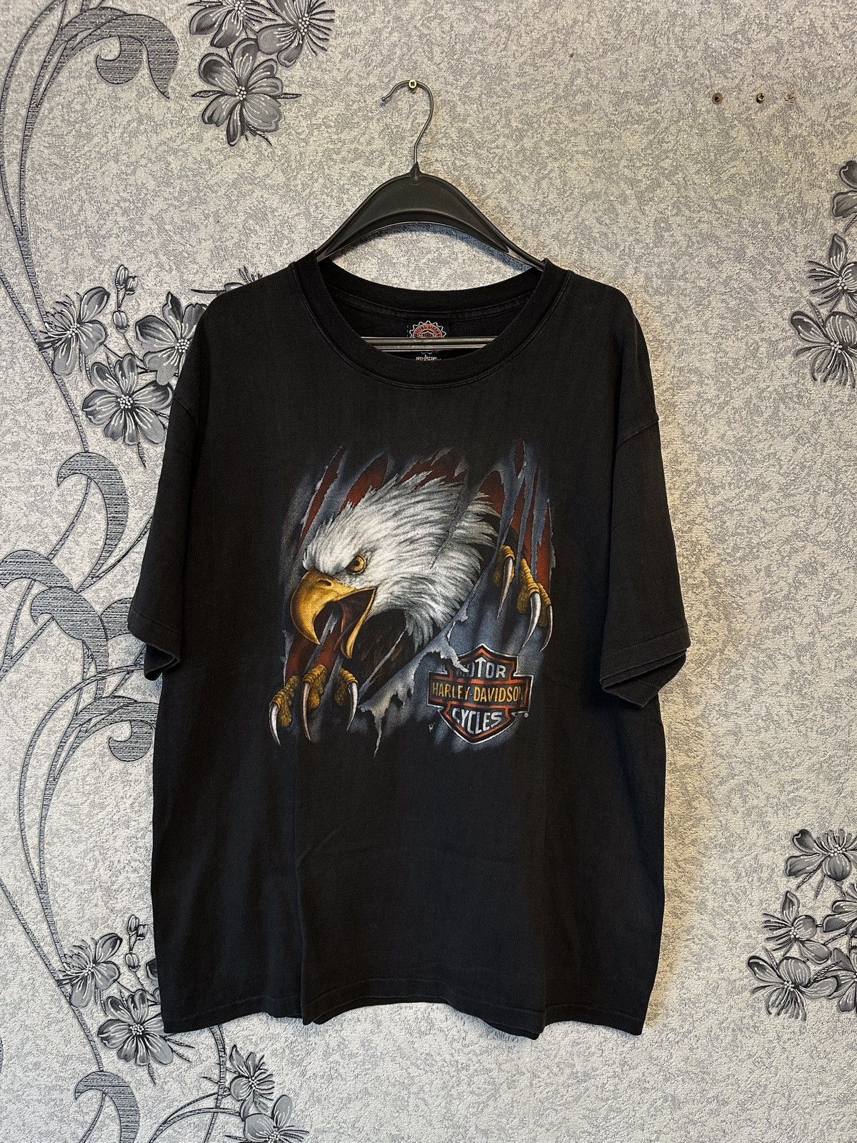 Harley Davidson Vintage Harley Davidson T-Shirt Men's 3D Emblem Eagle 1990 Size US L / EU 52-54 / 3 - 1 Thumbnail