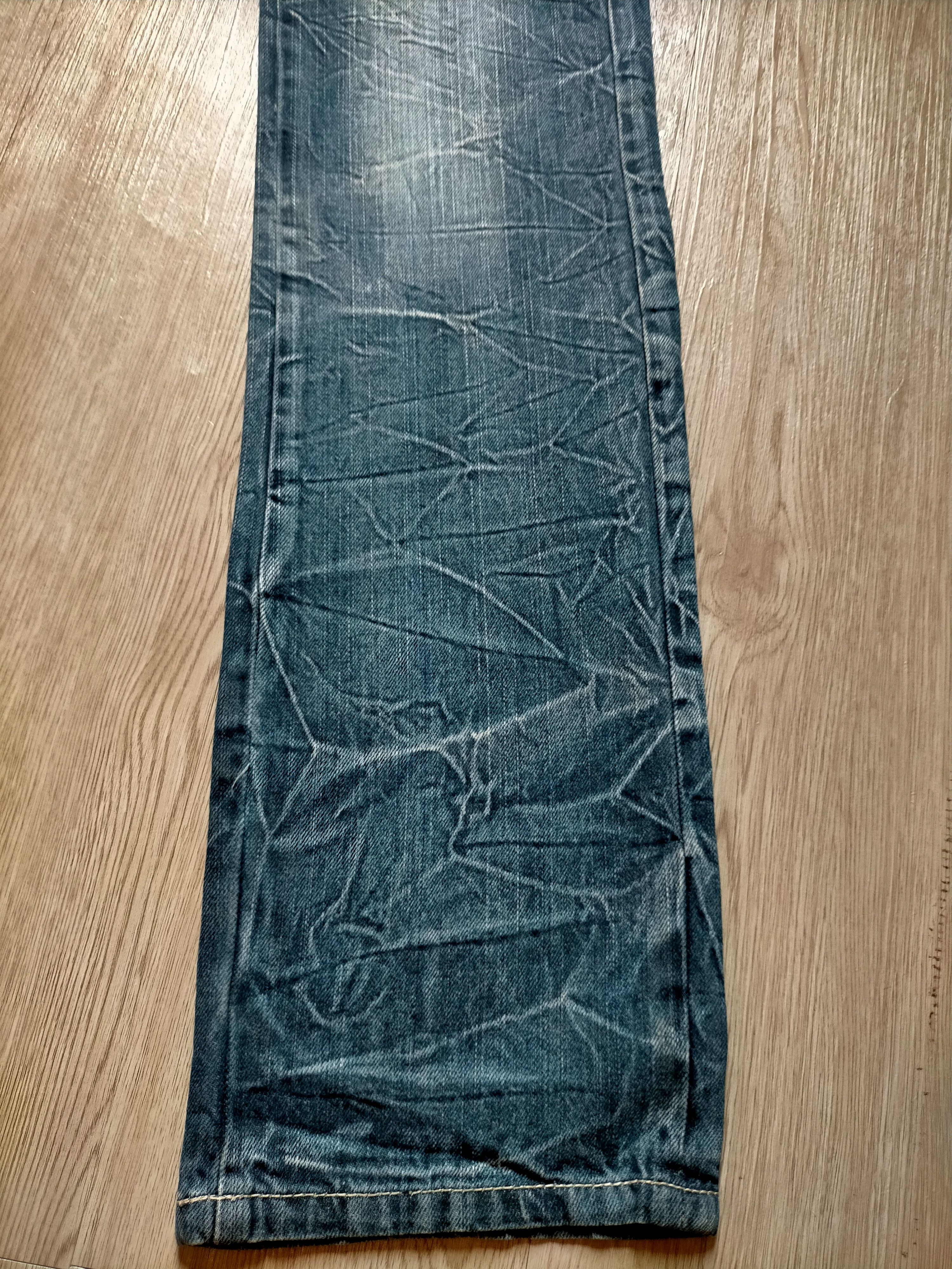 If Six Was Nine × Japanese Brand Blow By Blue Double Waist Wash Punk Skulls Jeans Pants Size US 30 / EU 46 - 10 Thumbnail