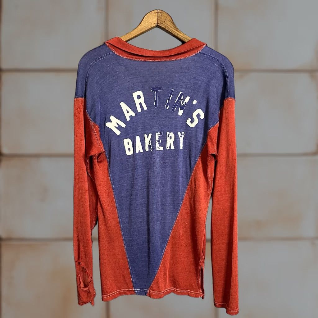 Vintage VINTAGE Martin’s Bakery Durene Rugby Jersey Long Sleeve Distressed Large L Mens Size US L / EU 52-54 / 3 - 1 Thumbnail