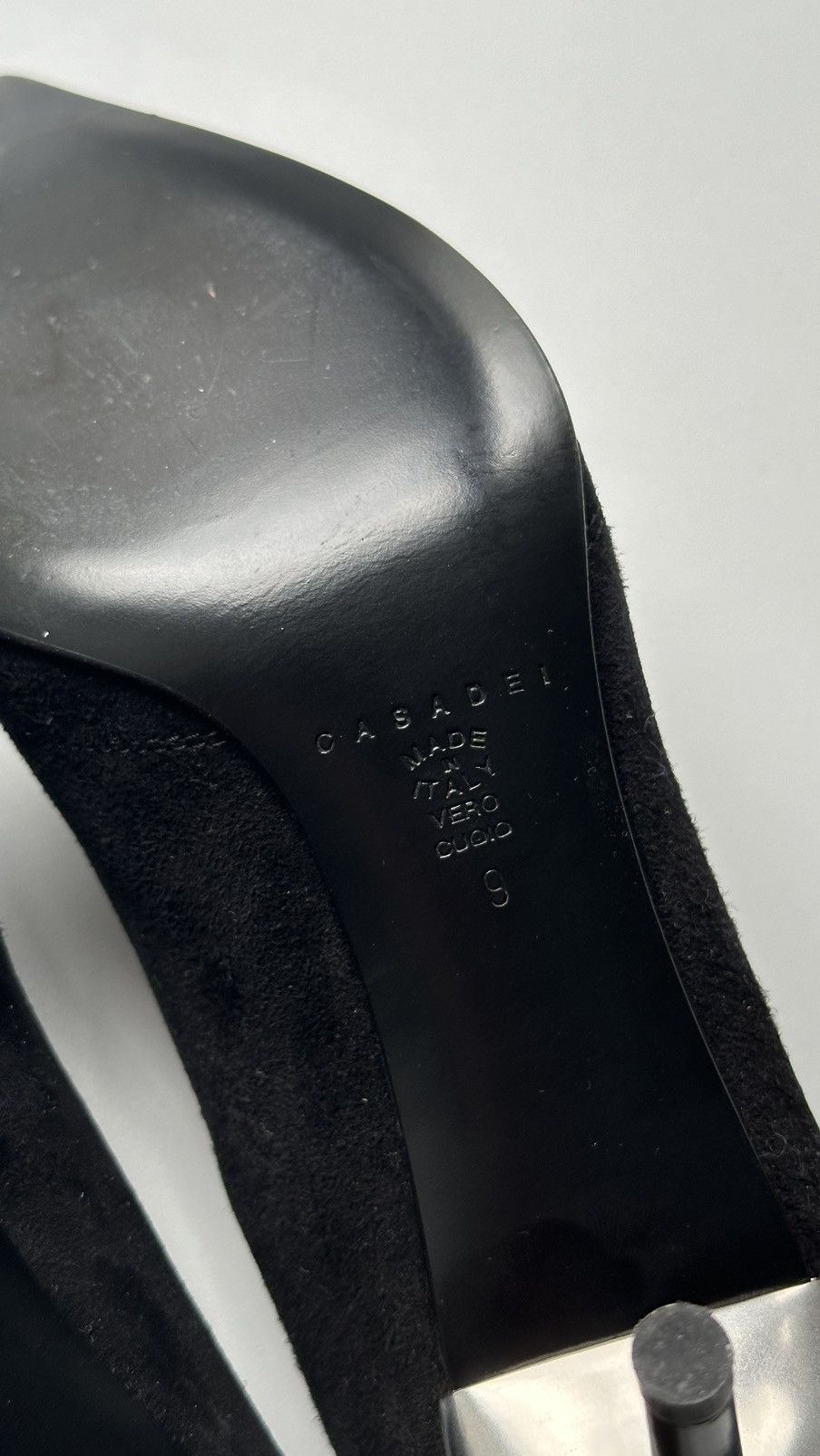 Casadei New Casadei Women Heels Black Suede Size 39 Made In Italy Size US 9.5 / IT 39.5 - 10 Thumbnail