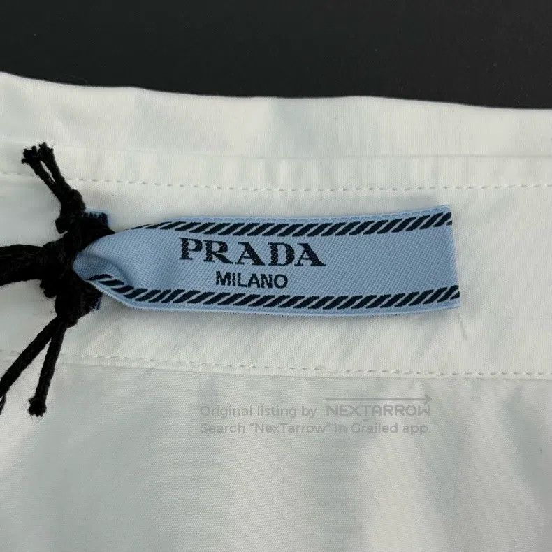 Prada Prada White classic logo bow shirt Size XS / US 0-2 / IT 36-38 - 5 Thumbnail