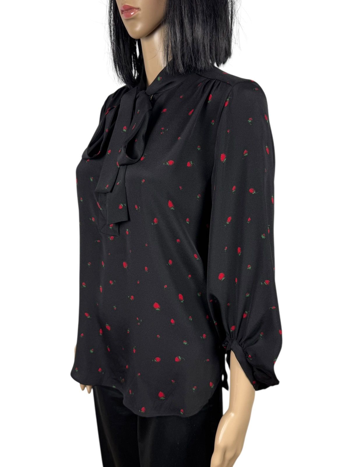 CHINTI & PARKER Chinti & Parker Silk Blouse Button Up Strawberries Printed Size S / US 4 / IT 40 - 4 Thumbnail