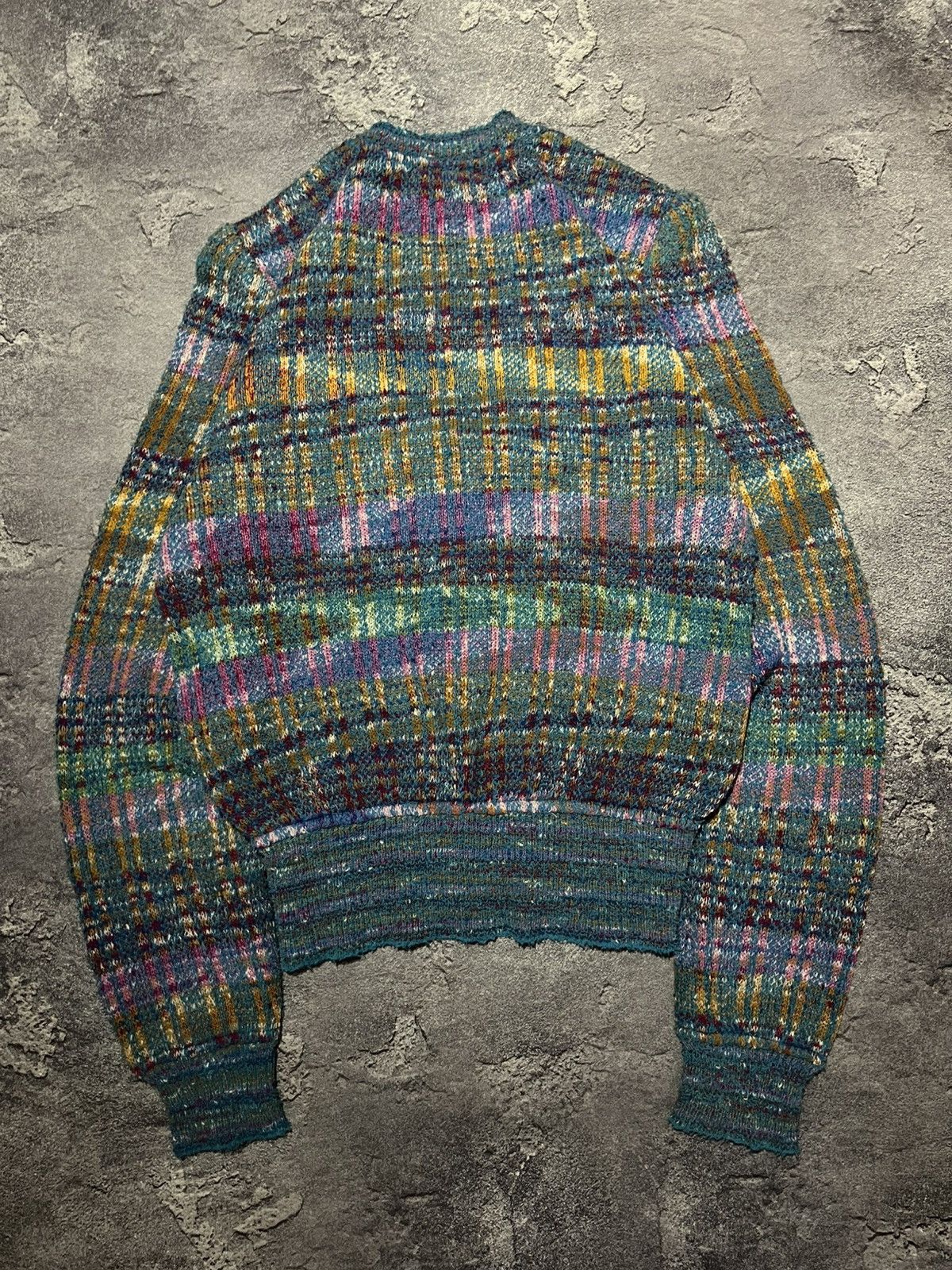 Missoni RARE Vintage 90s Missoni Cardigan Sweater Cotton Wool Linen Size L / US 10 / IT 46 - 7 Thumbnail