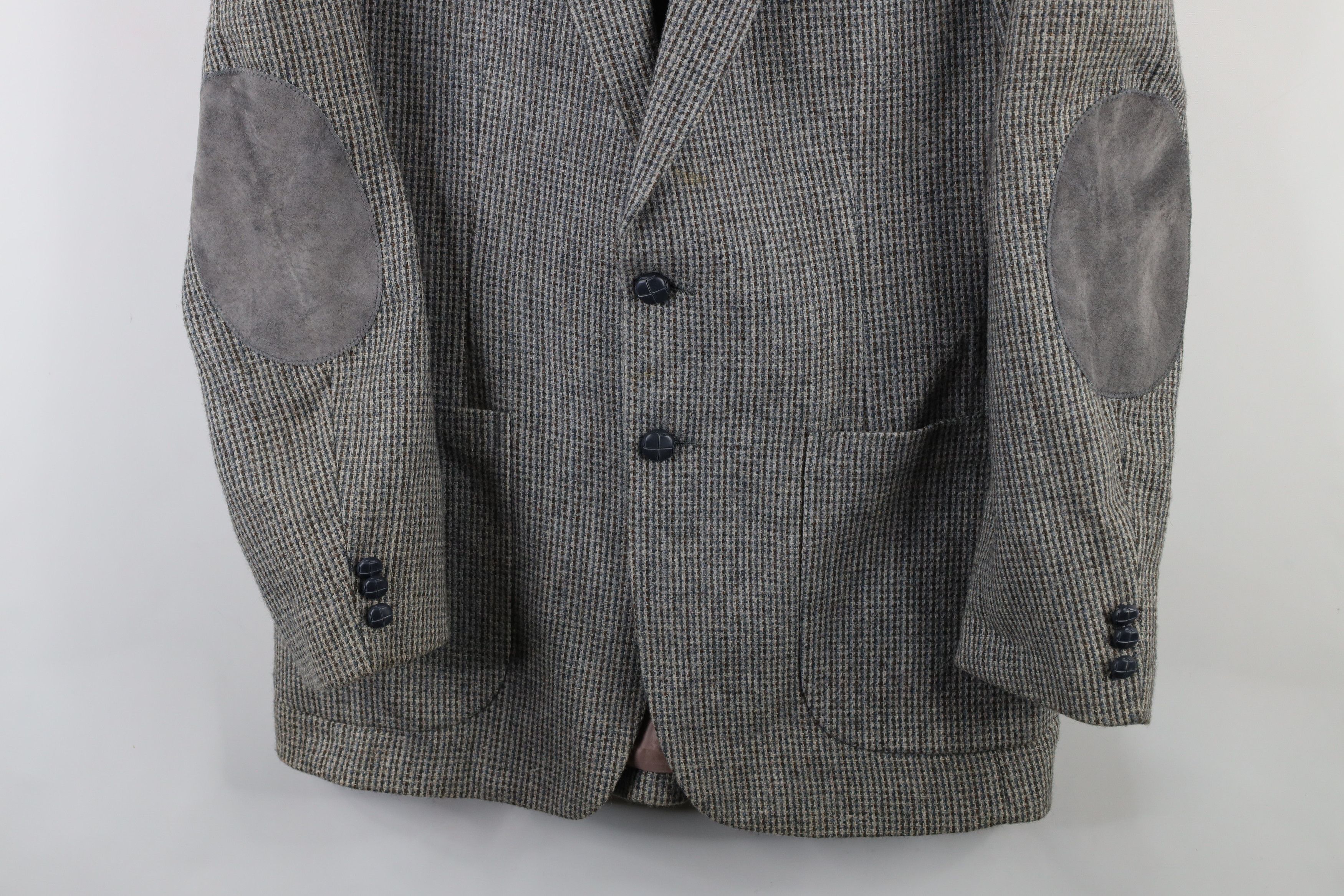 Vintage Vintage 70s Streetwear Tweed Elbow Patch Blazer Suit Jacket Size US L / EU 52-54 / 3 - 3 Thumbnail