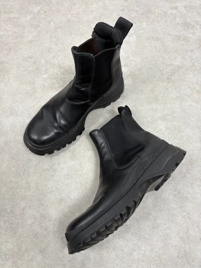 Prada FW1999 Prada Black Chelsea Vibram Leather Boots Size US 7.5 / EU 40-41 - 6 Thumbnail