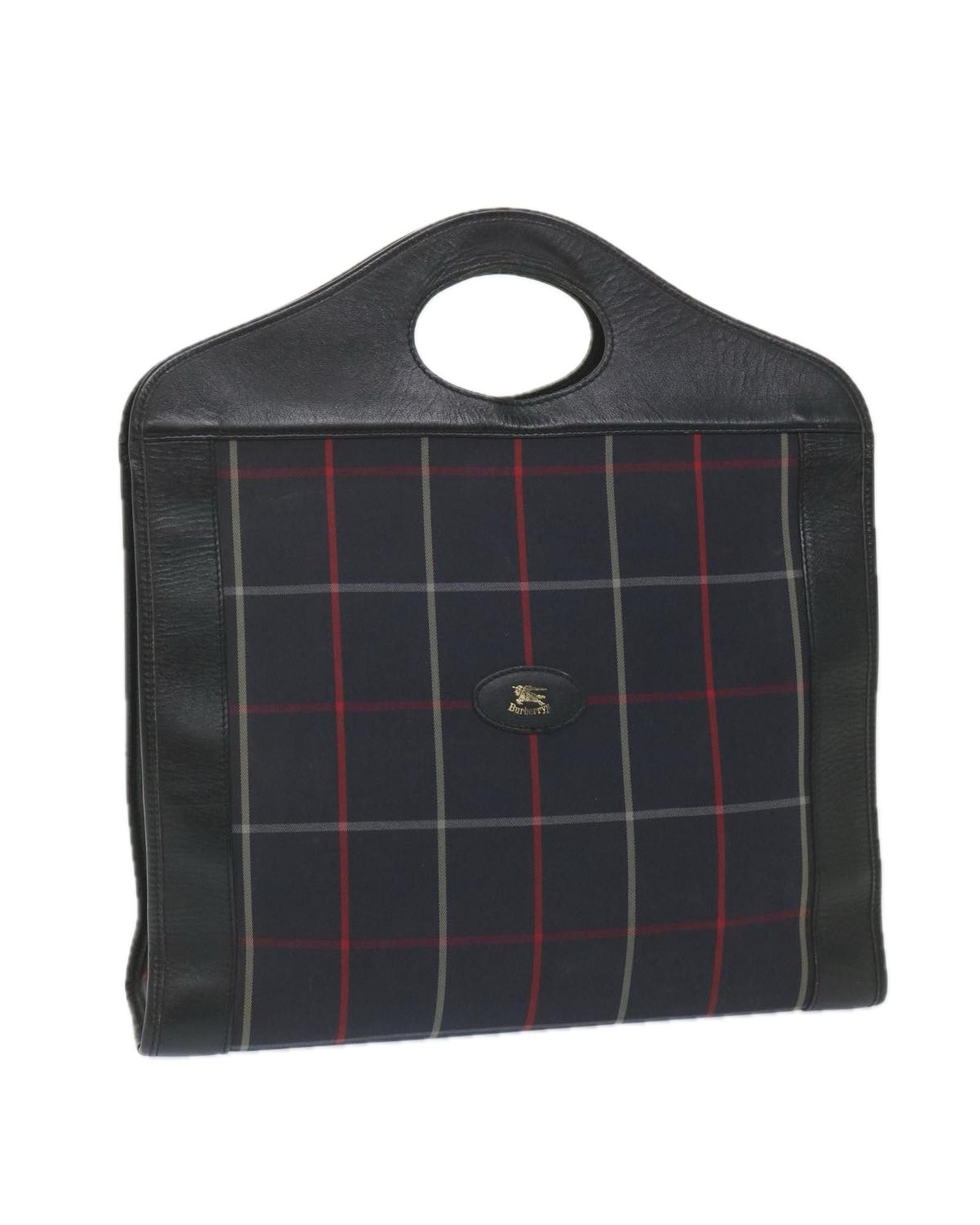 image of Burberry Navy Synthetic Shoulder Bag, Women's