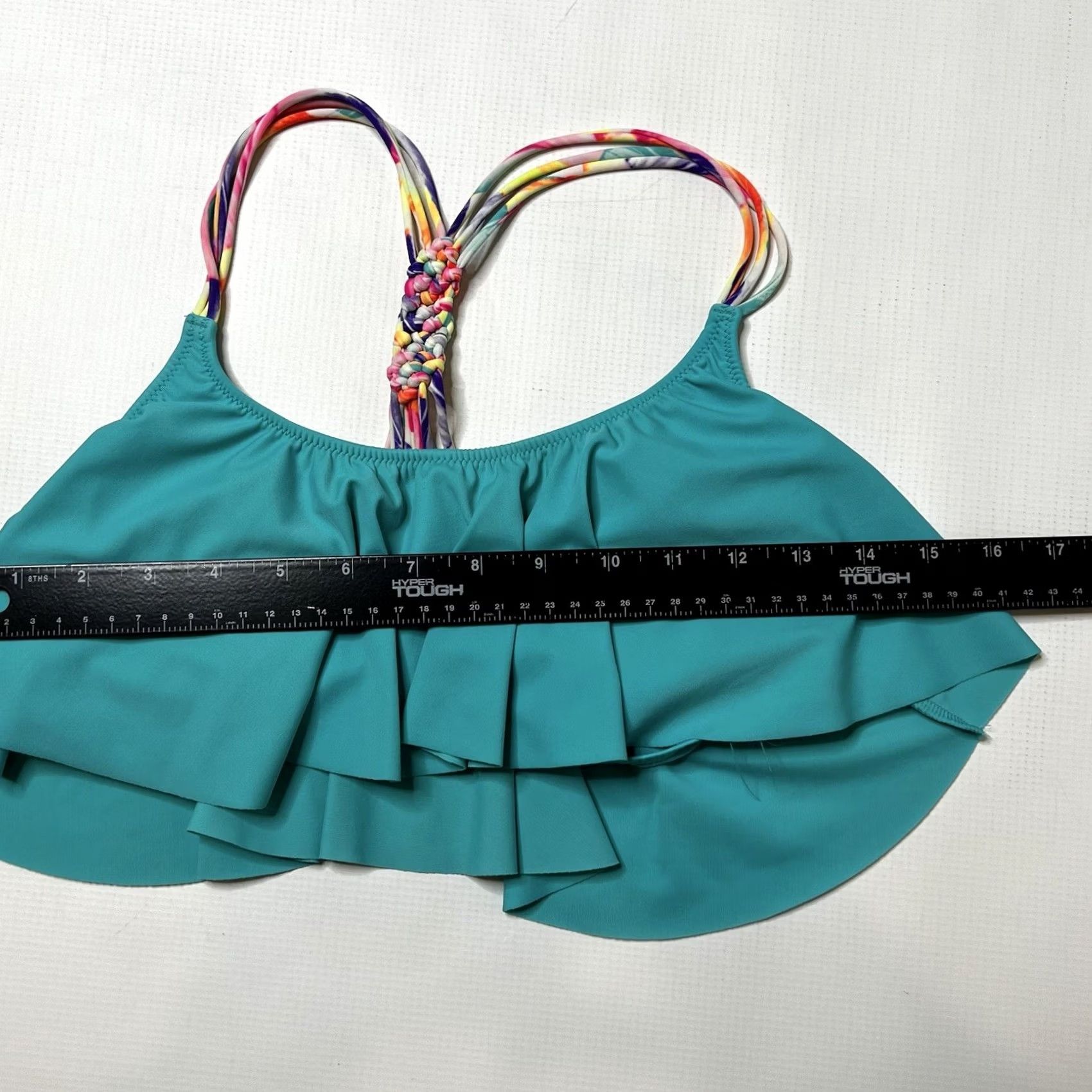 Victoria's Secret Victoria’s Secret Pink Aqua Blue Swim Top Bikini Racerback Braided Med M Women Blue Nylon Spandex Solid Hand Wash Only Size M / US 6-8 / IT 42-44 - 4 Thumbnail