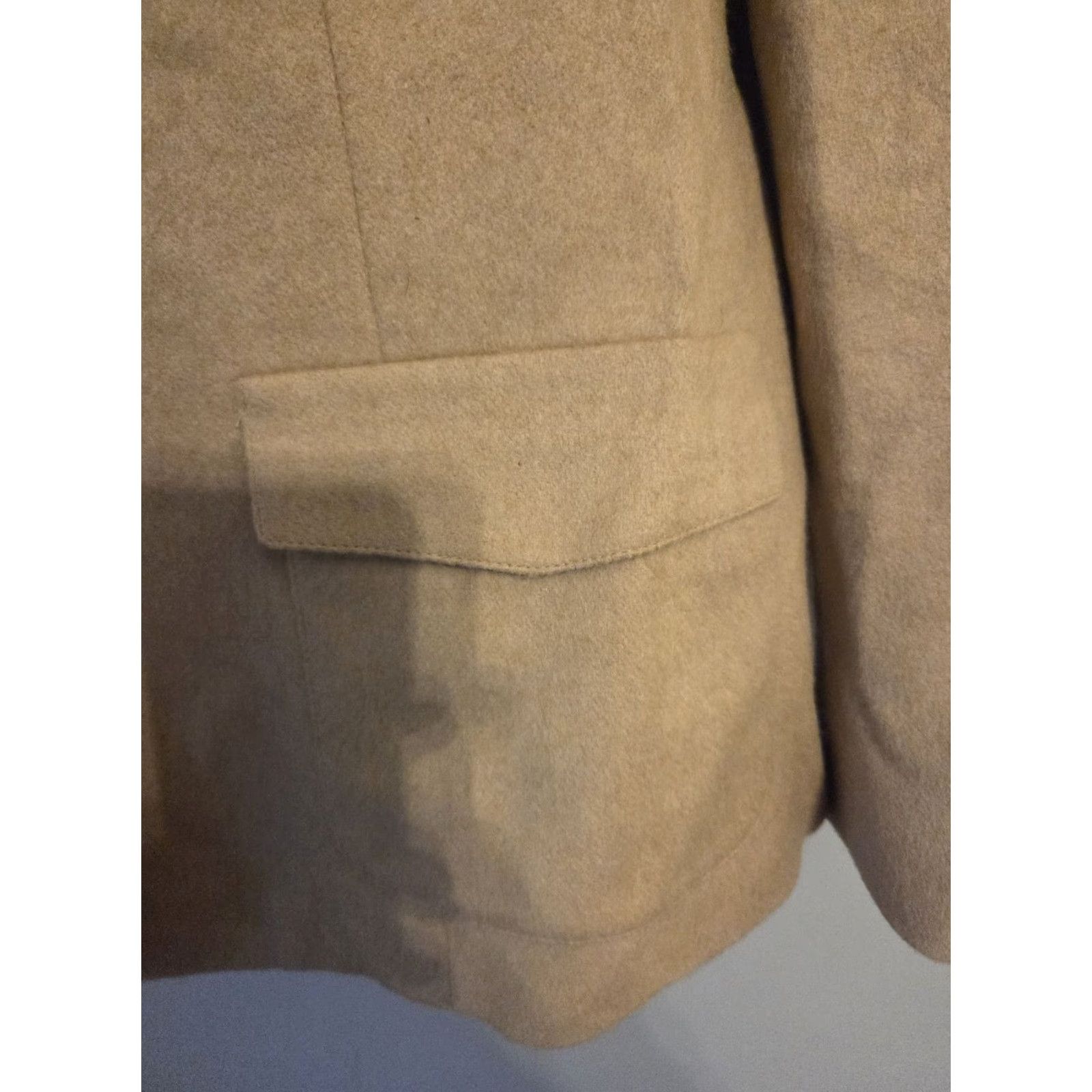 Talbots Talbots Women's Sz 10 Petite Camel Hair Button Down Jacket Pockets Jacket Size L / US 10 / IT 46 - 5 Thumbnail