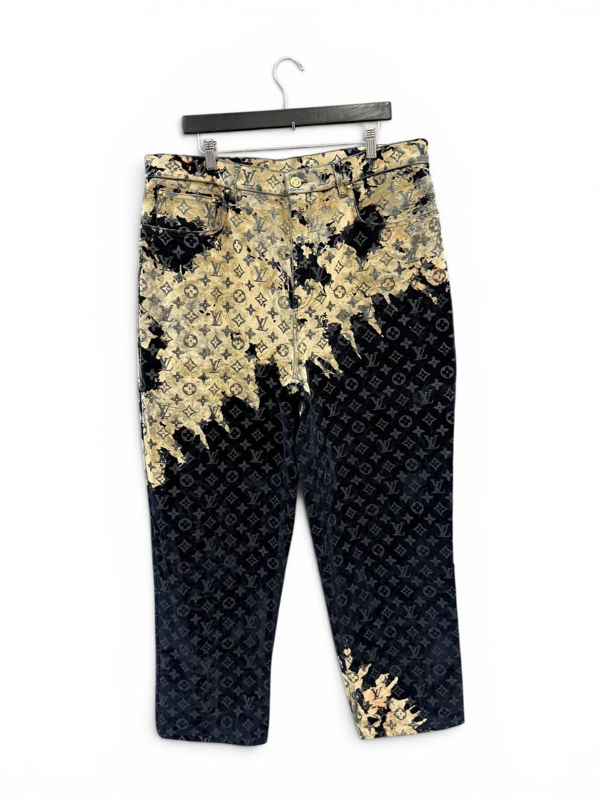 Louis Vuitton Louis Vuitton Fire Cloud Denim Monogram Jeans Size US 38 / EU 54 - 1 Thumbnail