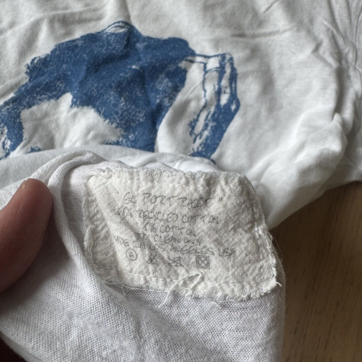 Greg Lauren Greg Lauren - Portrait T-Shirt - White / Blue Size US M / EU 48-50 / 2 - 5 Thumbnail