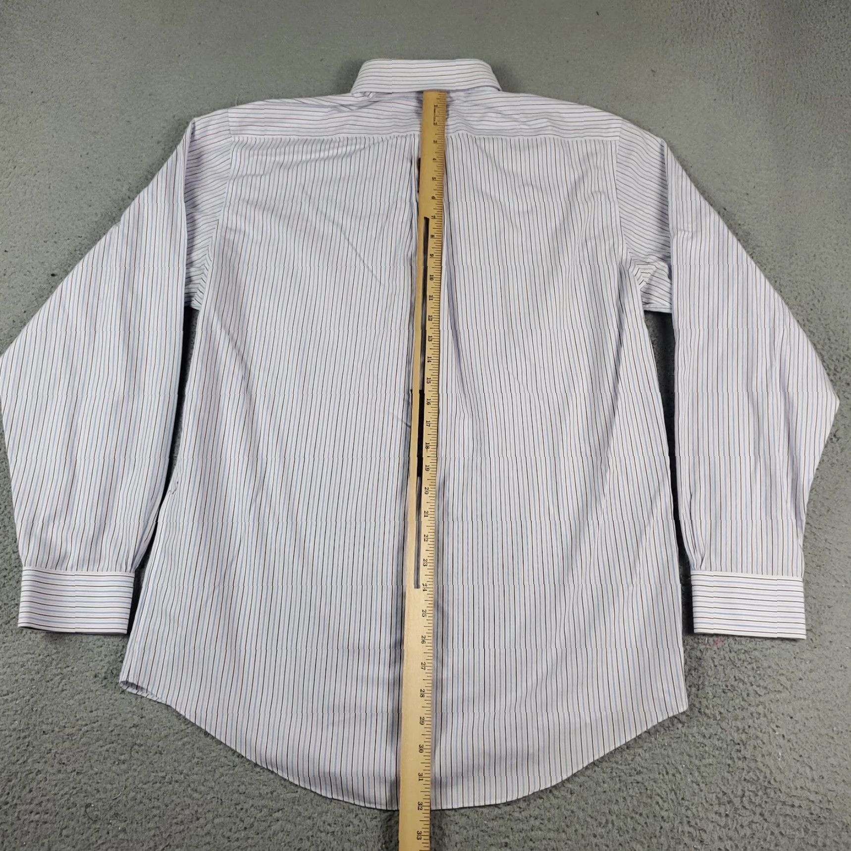 Brooks Brothers Brooks Brothers Shirt Mens 15.5 Blue Striped Dress Button Up Long Sleeve Regular Size 15.5 Blue Size 40R - 3 Thumbnail