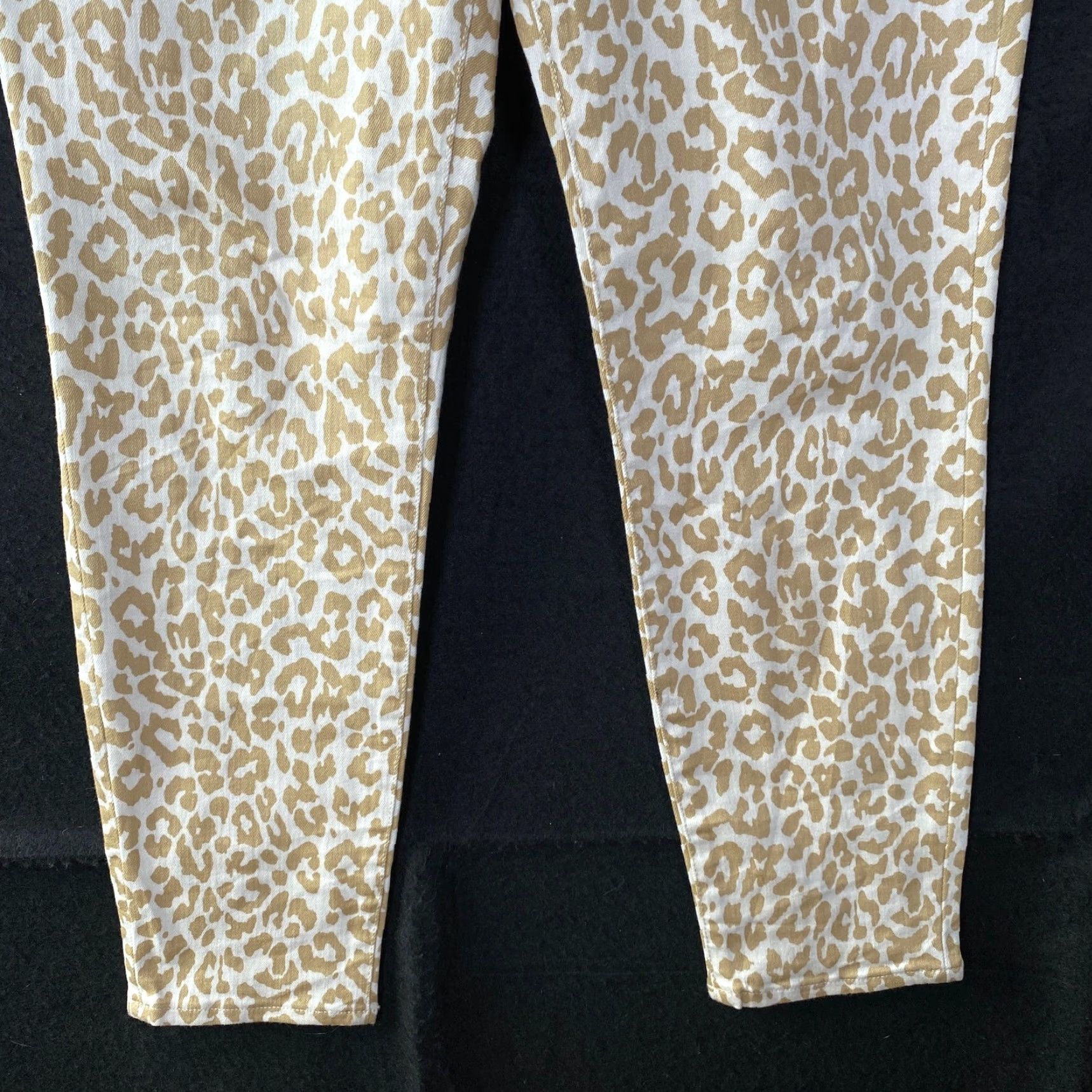 J.Crew J.Crew Jeans Cream Brown Leopard High Rise Toothpick Stretch 31 Womens Slim Skinny Denim 5-Pocket Blended Cotton Spandex Pattern Animal Print Size 24" / US 00 / IT 34 - 3 Thumbnail