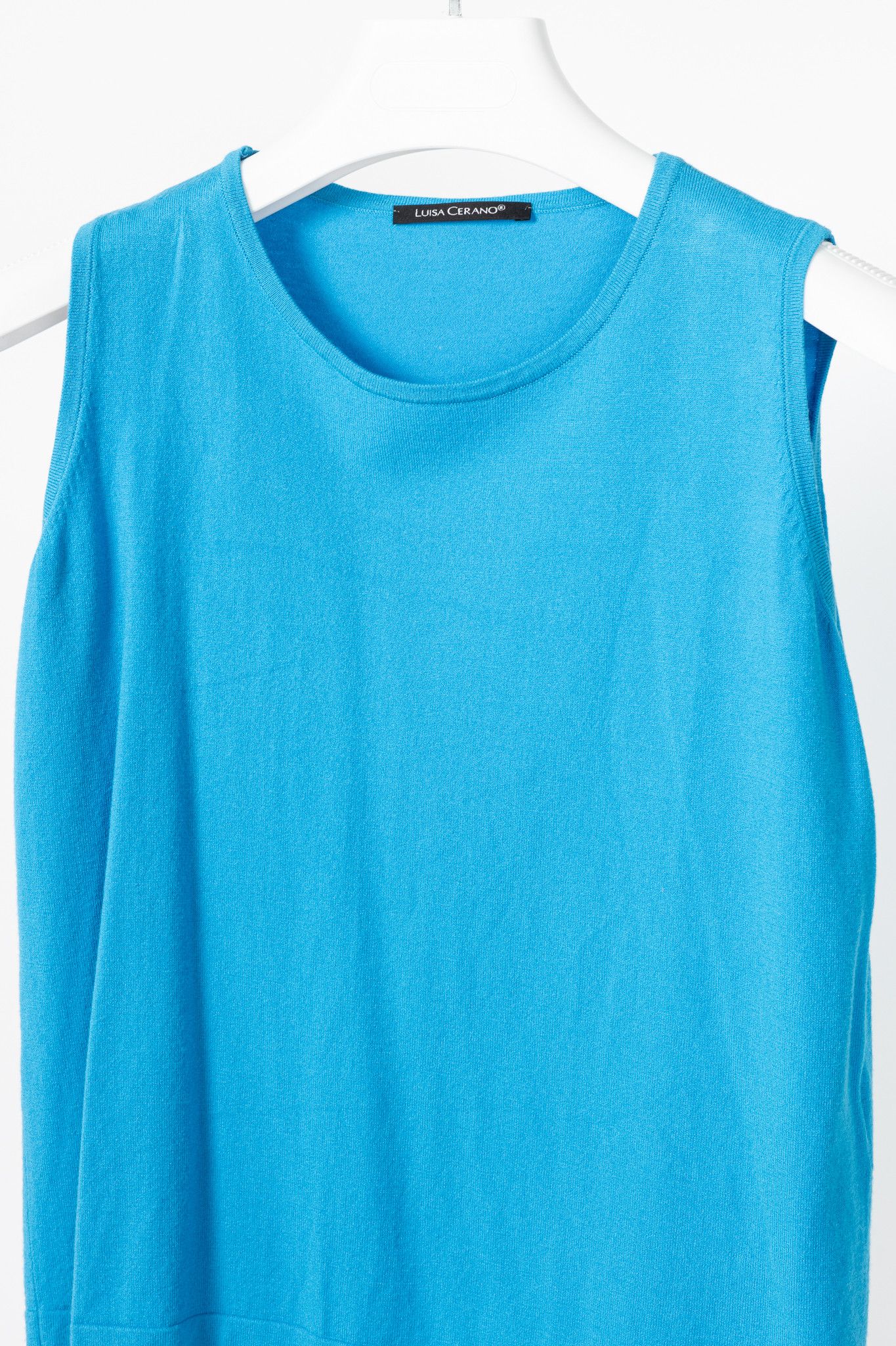 Luisa Cerano Luisa Cerano Blue Knit Sweater Vest Size M / US 6-8 / IT 42-44 - 3 Thumbnail