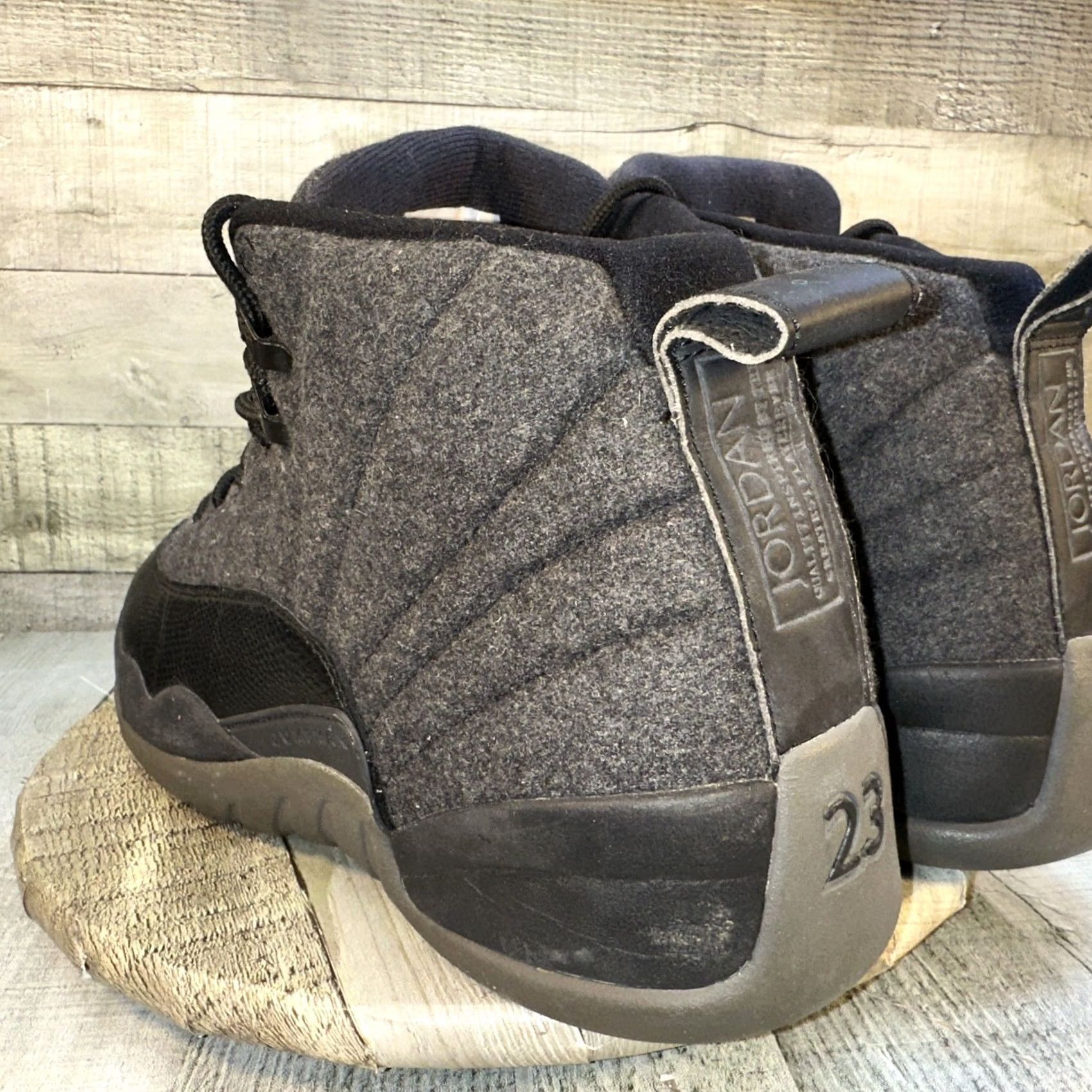 Jordan Brand Size 12 Air Jordan 12 Retro Wool Sneaker Mens Gray Size US 12 / EU 45 - 5 Thumbnail