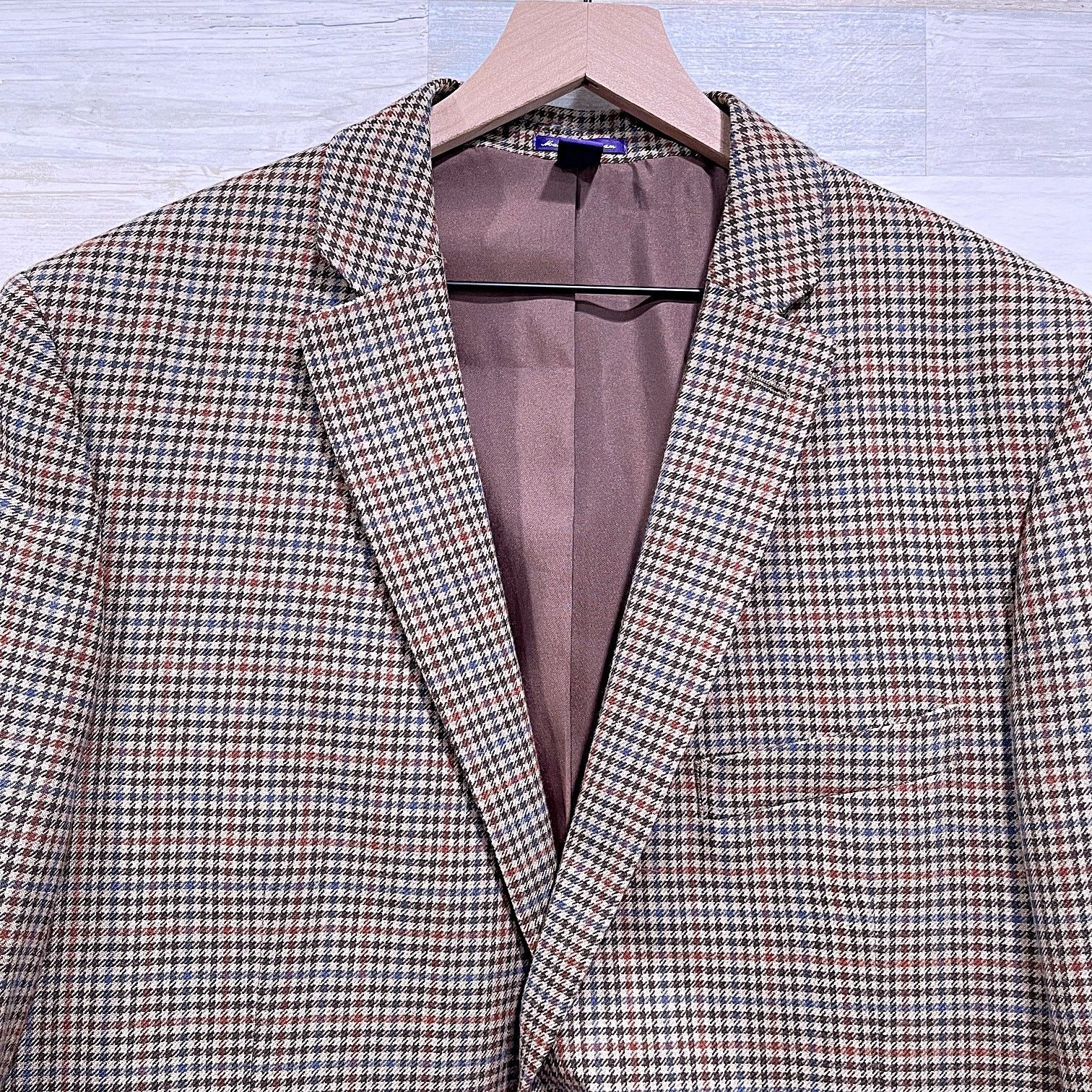 Savile Row Saville Row Wool Tweed Sport Coat Brown Mens 46R Size 46R - 2 Thumbnail