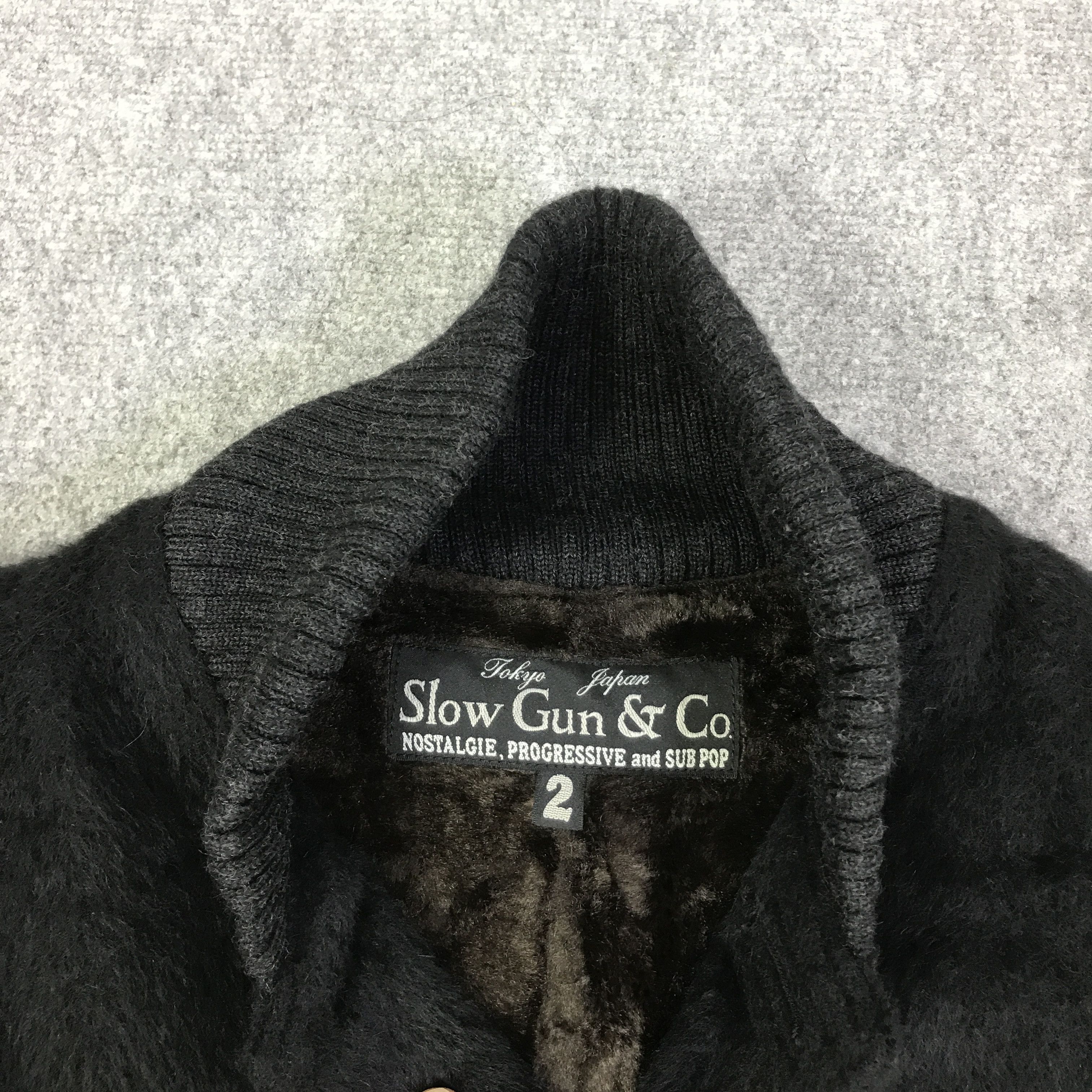 Japanese Brand slow gun and co. Fur Design sleeve Leather jacket K96B4 Size US M / EU 48-50 / 2 - 7 Thumbnail