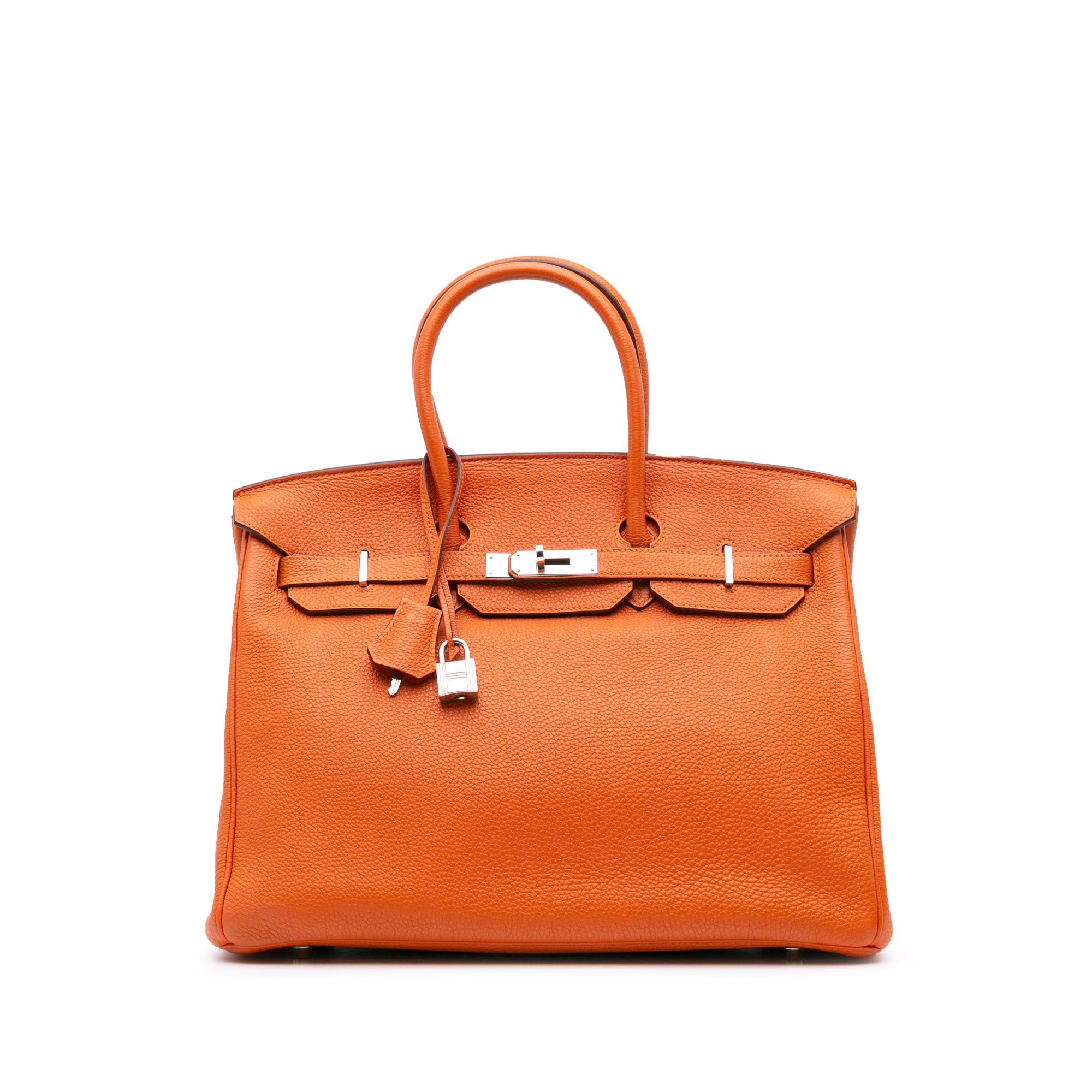 Hermes Hermès Togo Birkin Retourne 35 Orange Size ONE SIZE - 1 Thumbnail