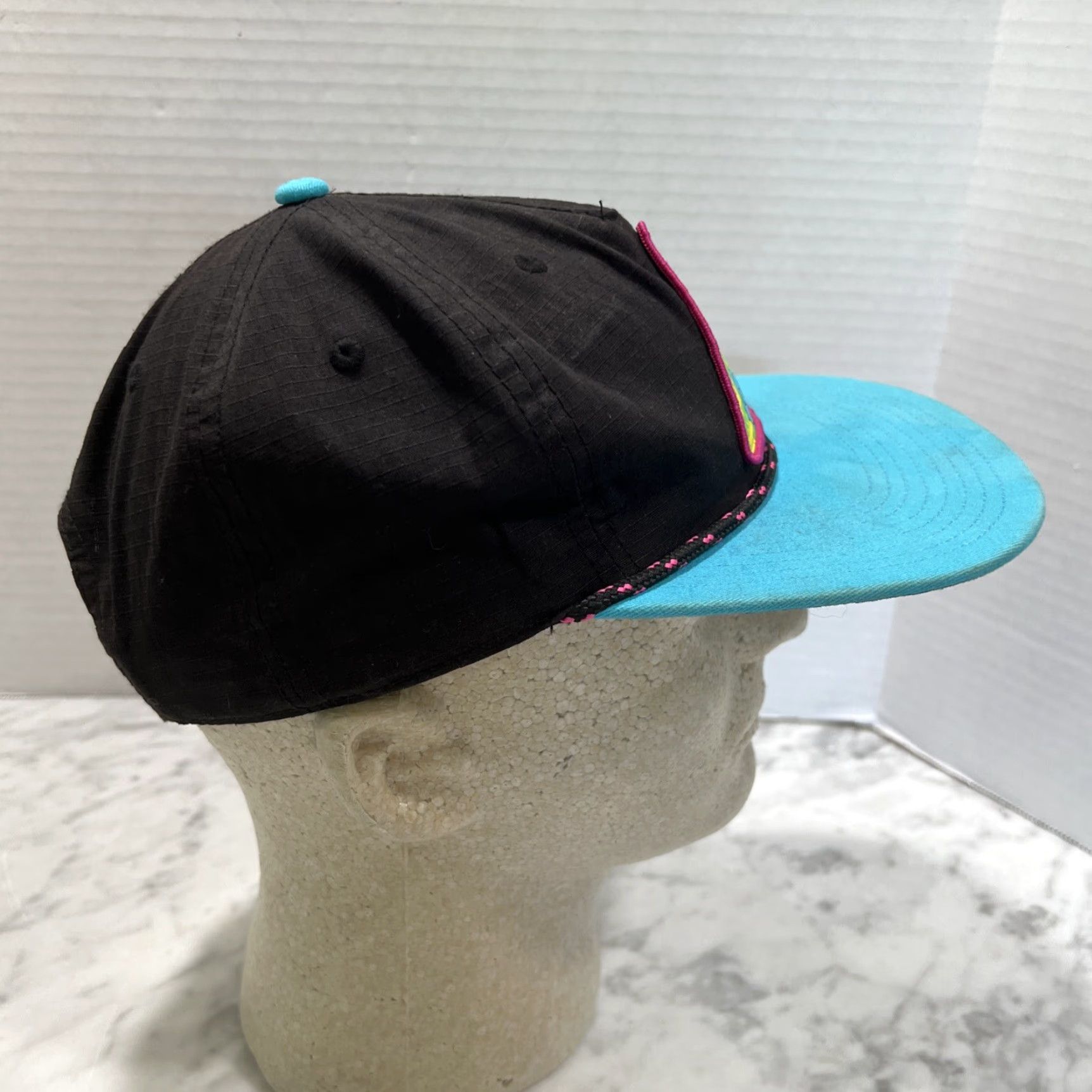 Vintage VINTAGE Rick & Morty Snapback Baseball Hat Unisex Adults One Size Black Aqua Character Patch Size ONE SIZE - 5 Thumbnail
