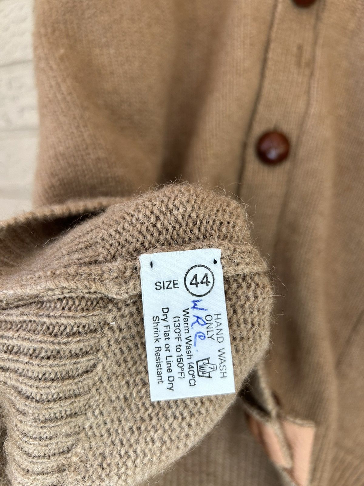 Japanese Brand RARE Vintage 80s Peter Scott Camelhair Knit Cardigan Size US L / EU 52-54 / 3 - 9 Thumbnail