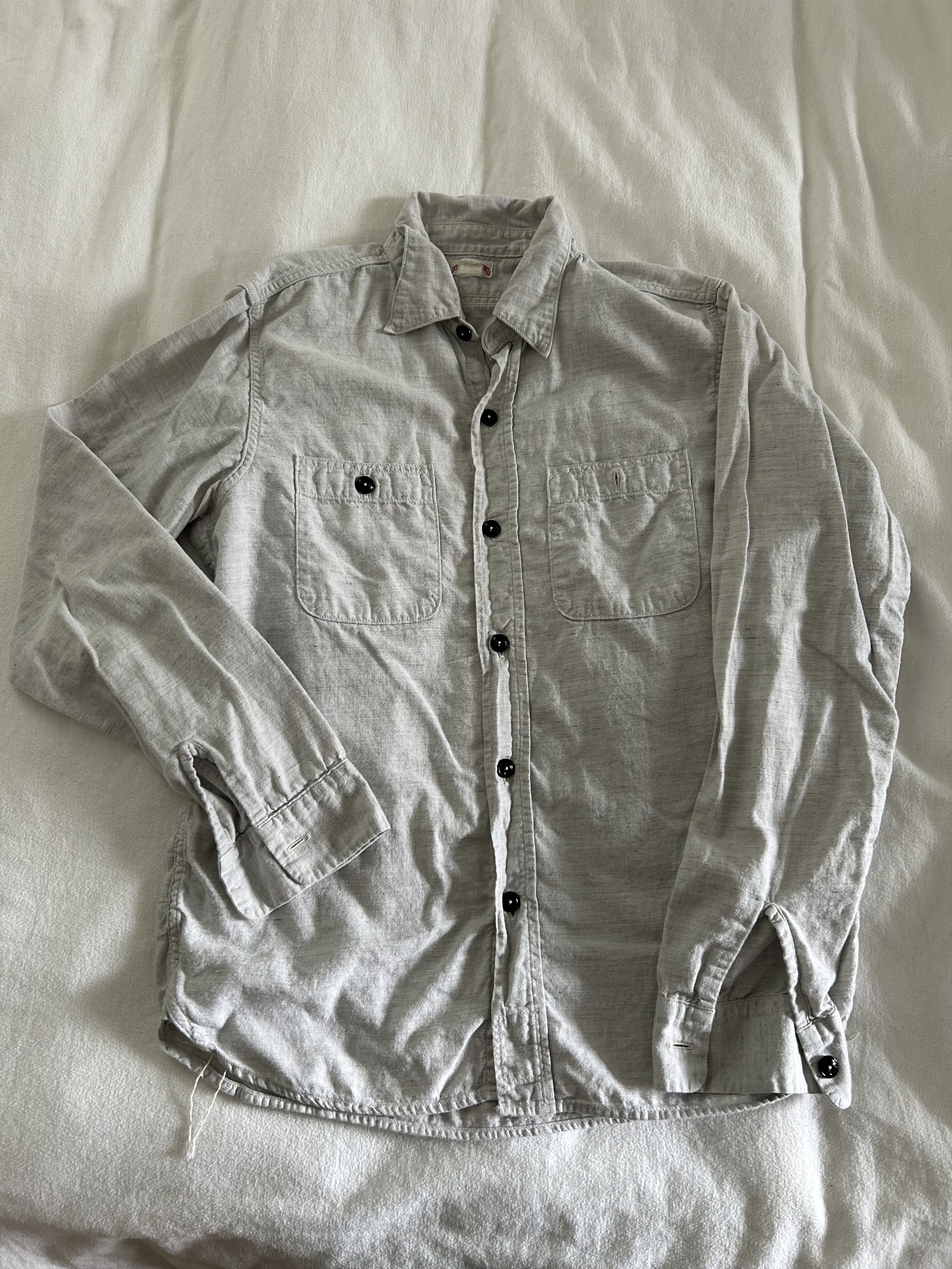 The Real McCoy's Real McCoy's Long Sleeve Work Shirt Cotton Size 15 Size US M / EU 48-50 / 2 - 2 Thumbnail