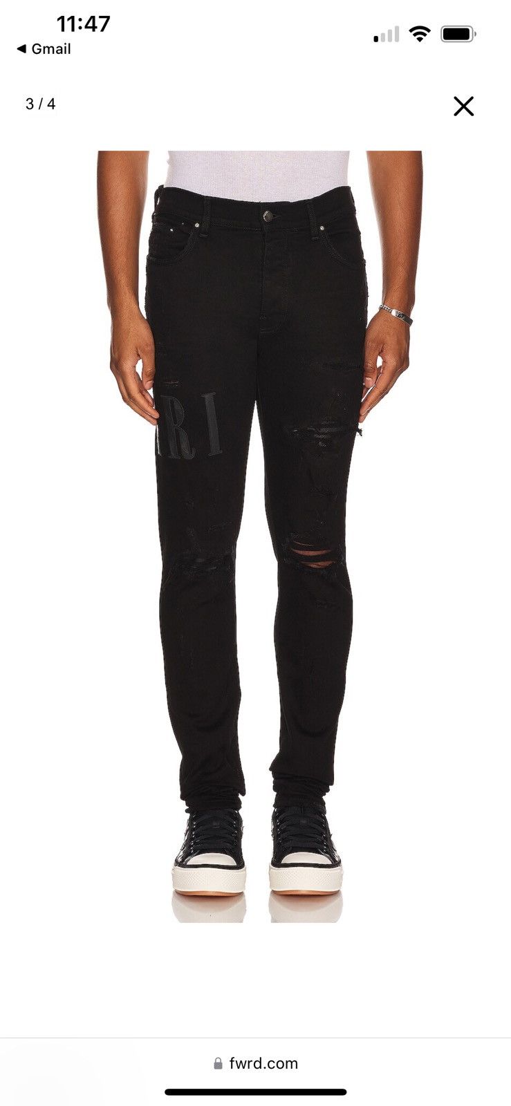 Amiri Leather Core Logo Jean Size US 32 / EU 48 - 3 Thumbnail