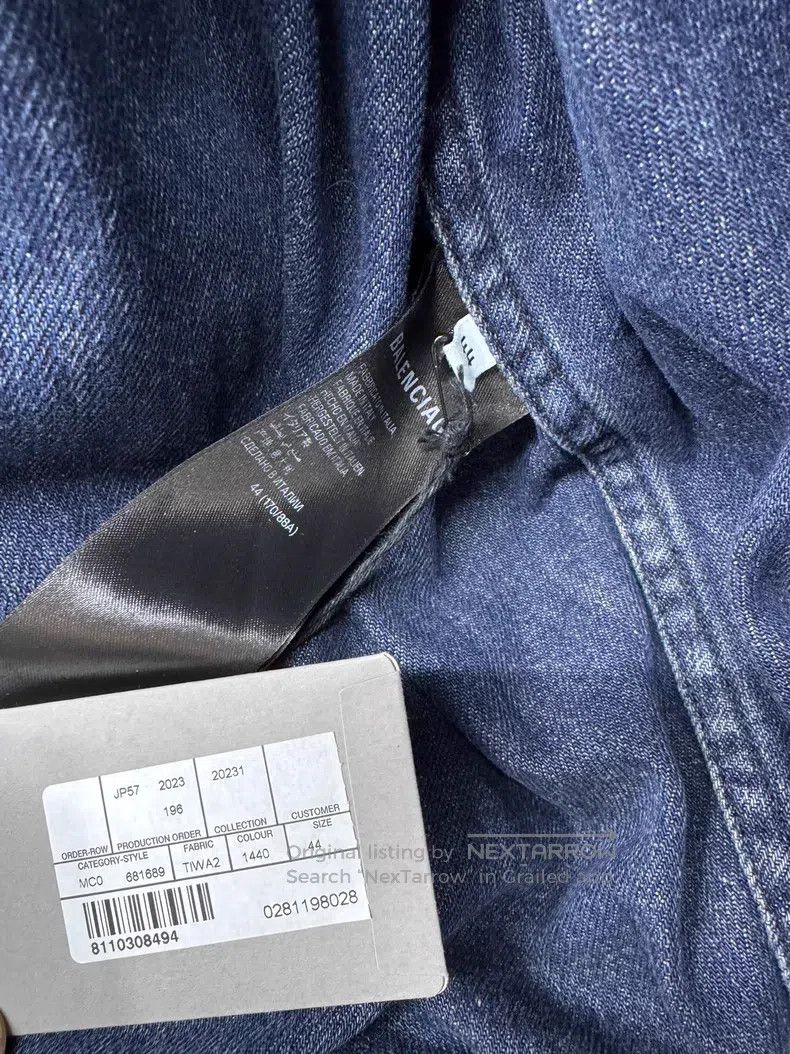 Balenciaga Balenciaga Color Blocked Washed Distressed Oversized Denim Size US S / EU 44-46 / 1 - 6 Thumbnail