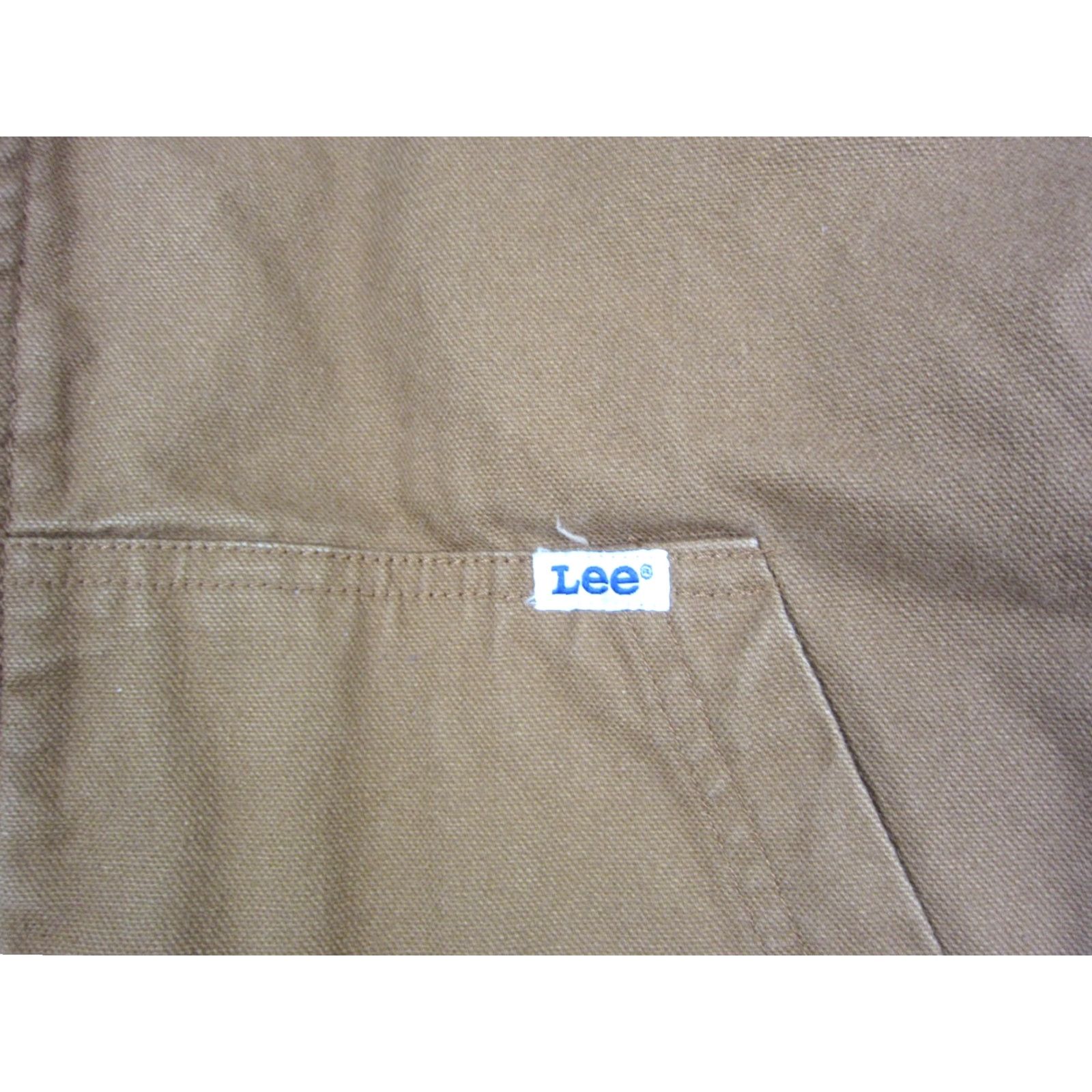 Lee VINTAGE Lee Jacket Bomber Jacket Men Small Brown Duck Canvas Sherpa Lined 90s Logo Workwear Casual Hooded Pockets Size US S / EU 44-46 / 1 - 4 Thumbnail