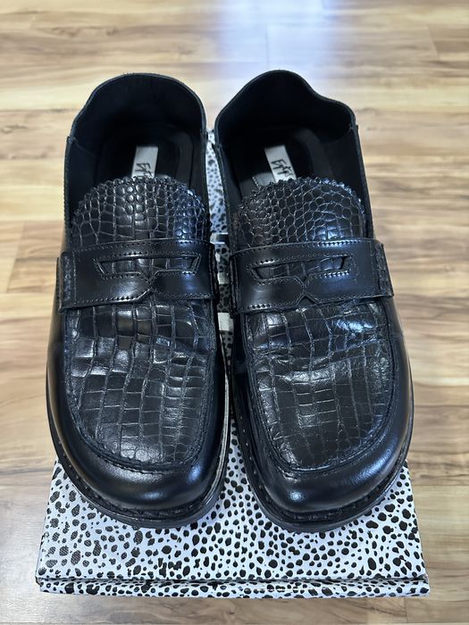 Eytys Eytys Otello Croc Leather Square-toe Loafers Size 42 | Grailed