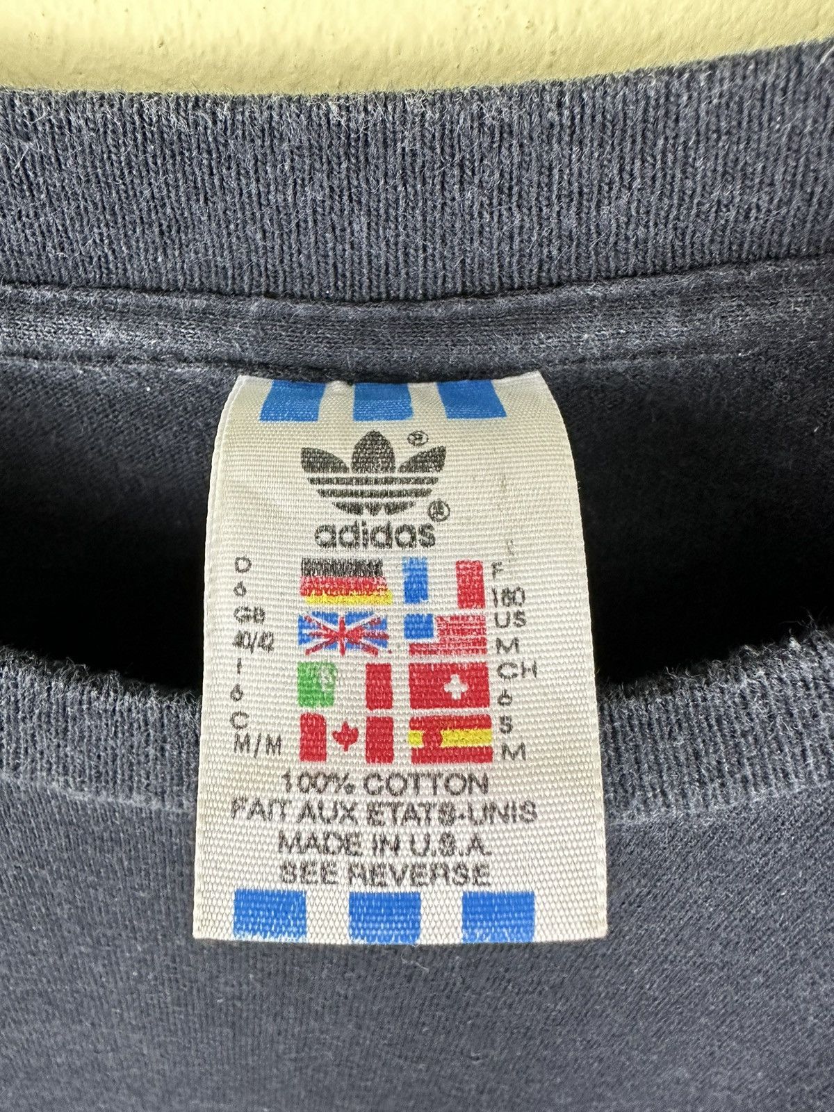 Adidas Adidas Trefoil Big Logo Made In USA Tshirt A218 Size US M / EU 48-50 / 2 - 6 Thumbnail