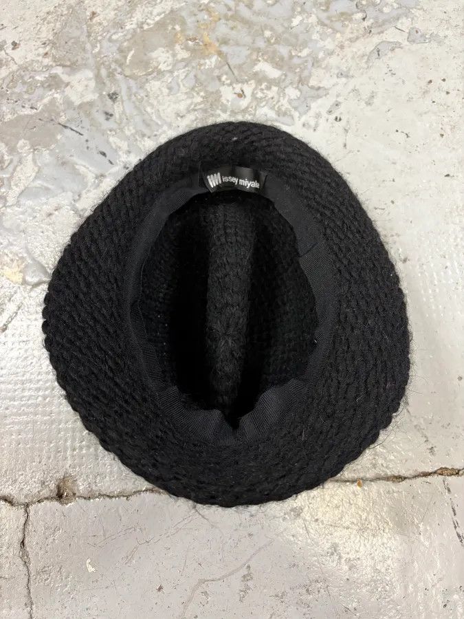 Issey Miyake 1990s Issey Miyake Black Tweed Hat Size ONE SIZE - 4 Thumbnail