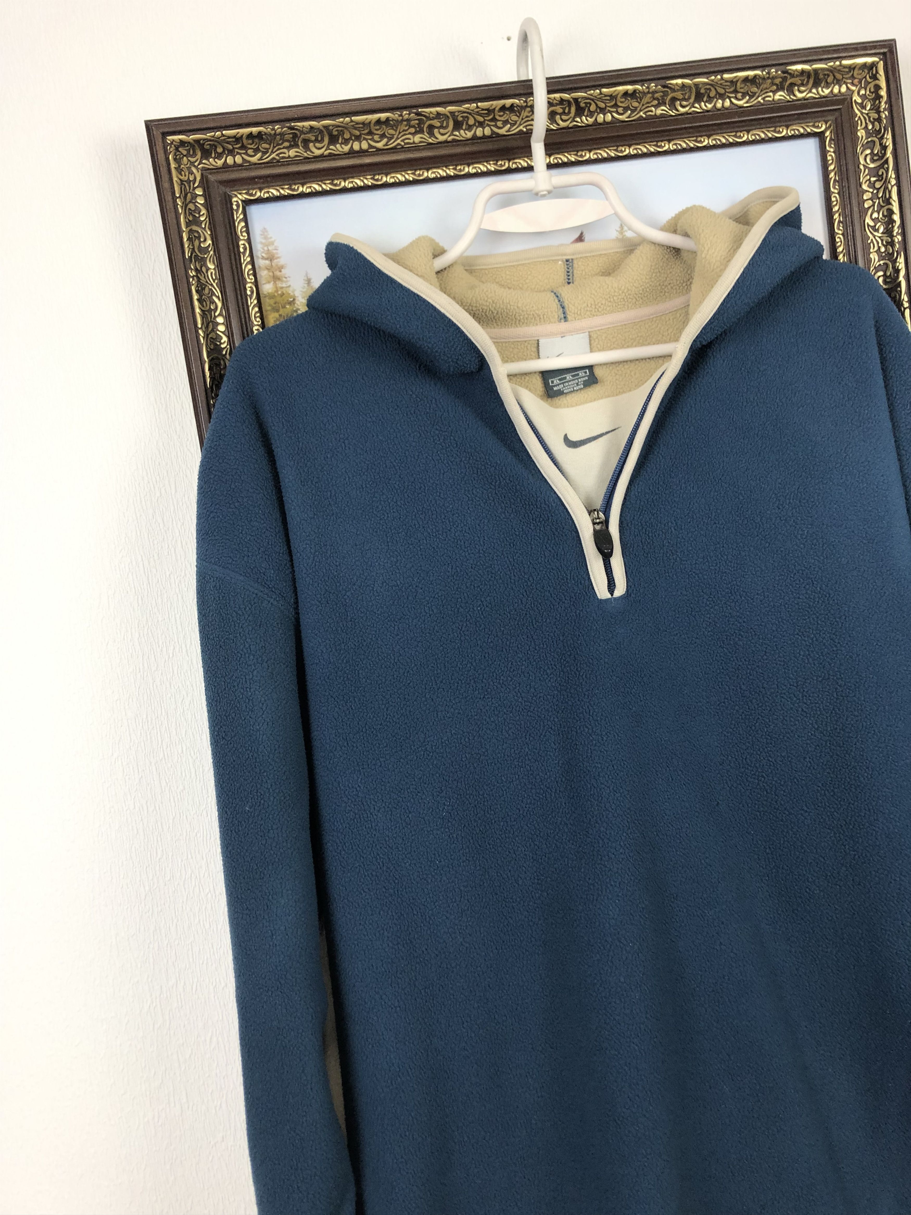 Vintage Vintage Nike Fleece Hoodie Sweatshirt Rare Swoosh Hype Size US XL / EU 56 / 4 - 4 Thumbnail