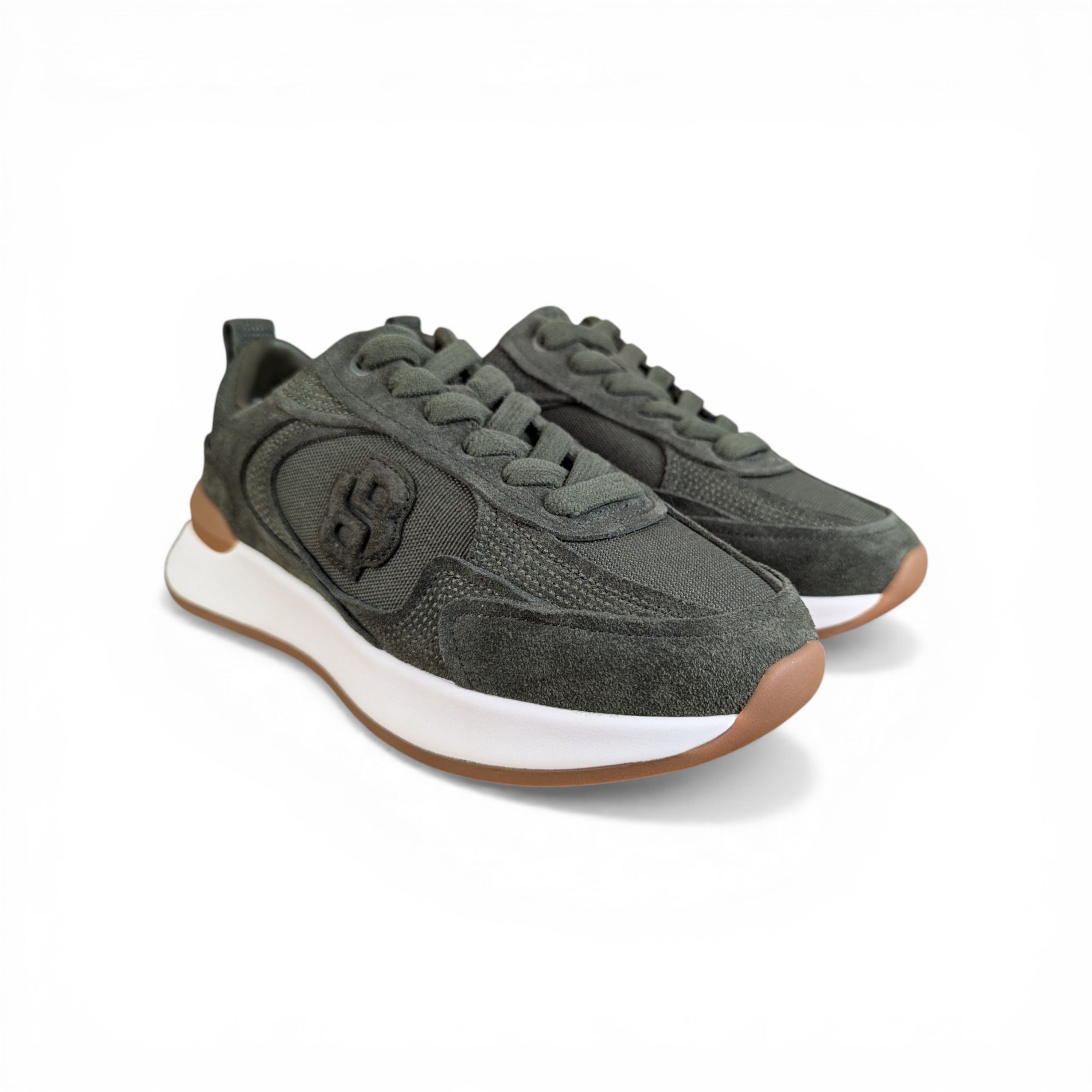 Hugo Boss HUGO BOSS KHAKI SUEDE SNEAKERS Size US 7 / IT 37 - 3 Thumbnail
