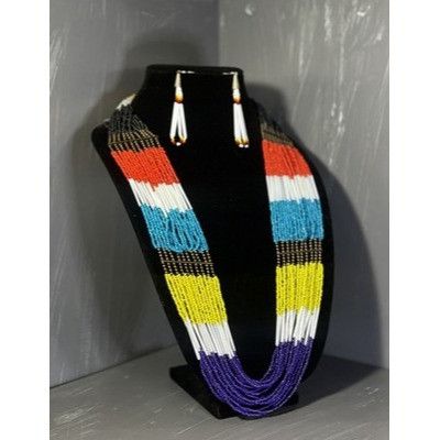 Other Gorgeous Glass And Seed Bead Multicolor Necklace Adjustable Size ONE SIZE - 2 Thumbnail