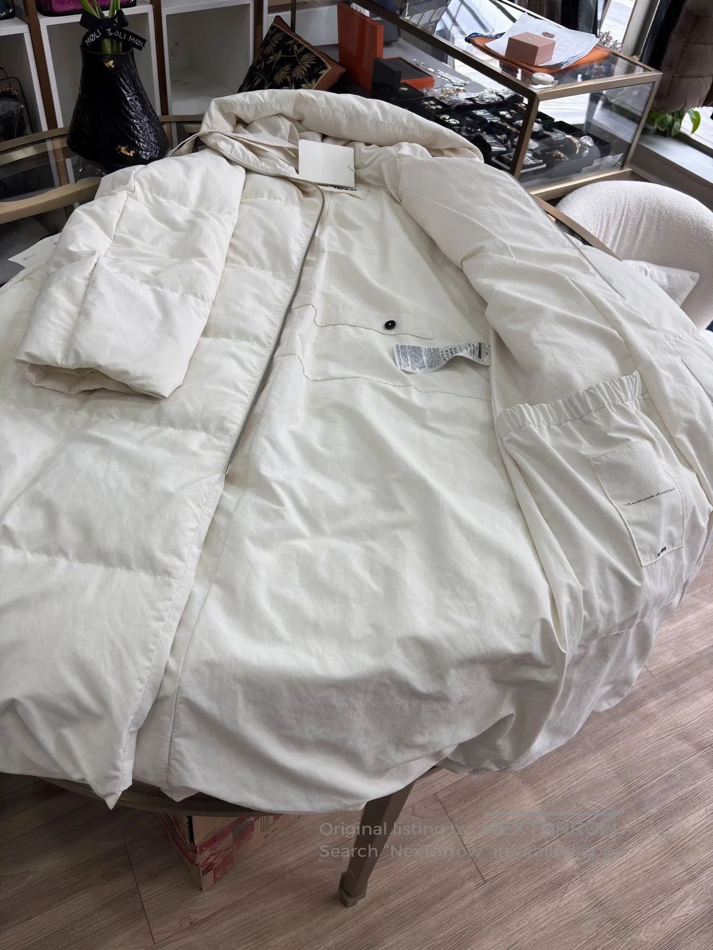 Jil Sander JIL SANDER White Down Jacket. Size XS / US 0-2 / IT 36-38 - 5 Thumbnail