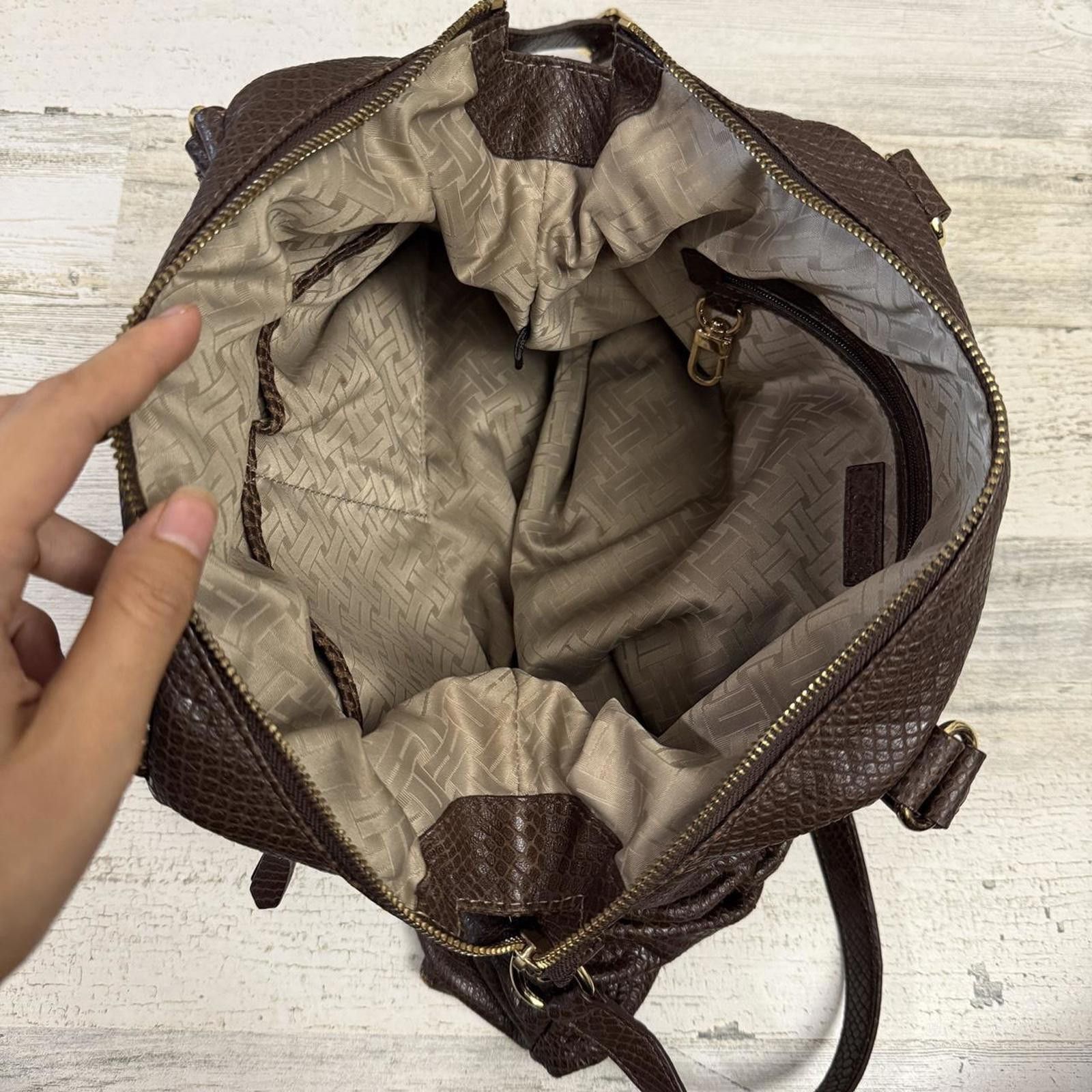 Cole Haan Brown Cole Haan Ruched Pebbled Tote Bag Size ONE SIZE - 5 Thumbnail