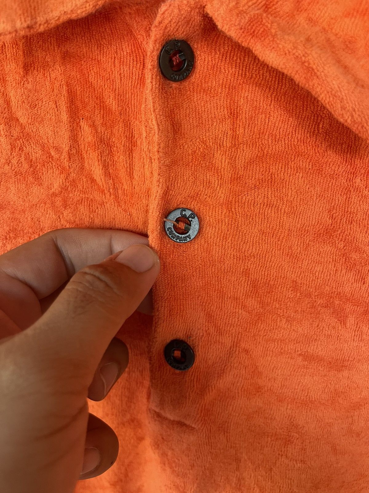 C.P. Company Vintage C. P. Company Orange Terry Cloth Polo Shirt Tee Size US L / EU 52-54 / 3 - 4 Thumbnail