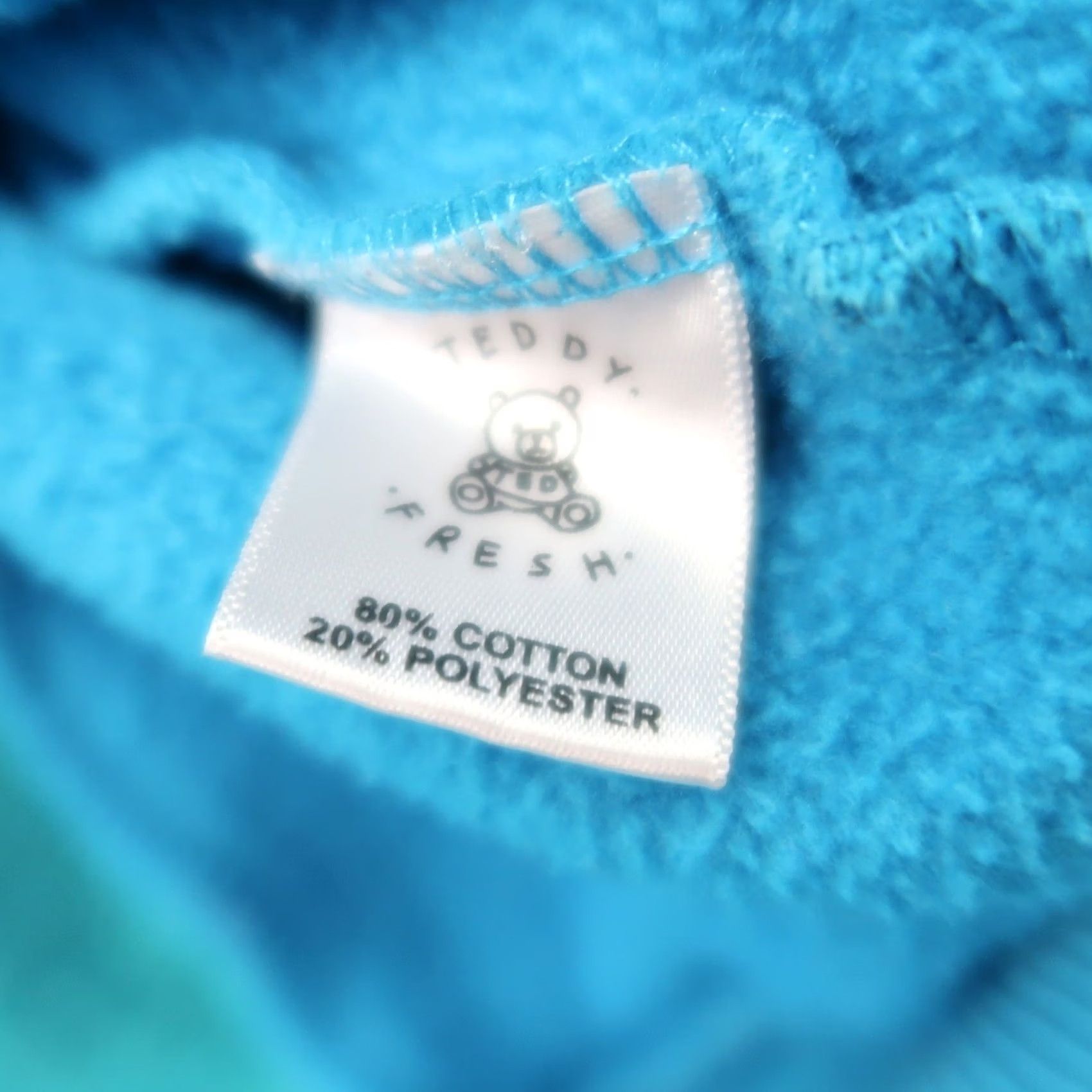 Teddy Fresh Teddy Fresh Hoodie Pullover Mens L Colorblock Blue Teal Pink Pocket Long Sleeve Cotton Polyester Size US L / EU 52-54 / 3 - 5 Thumbnail