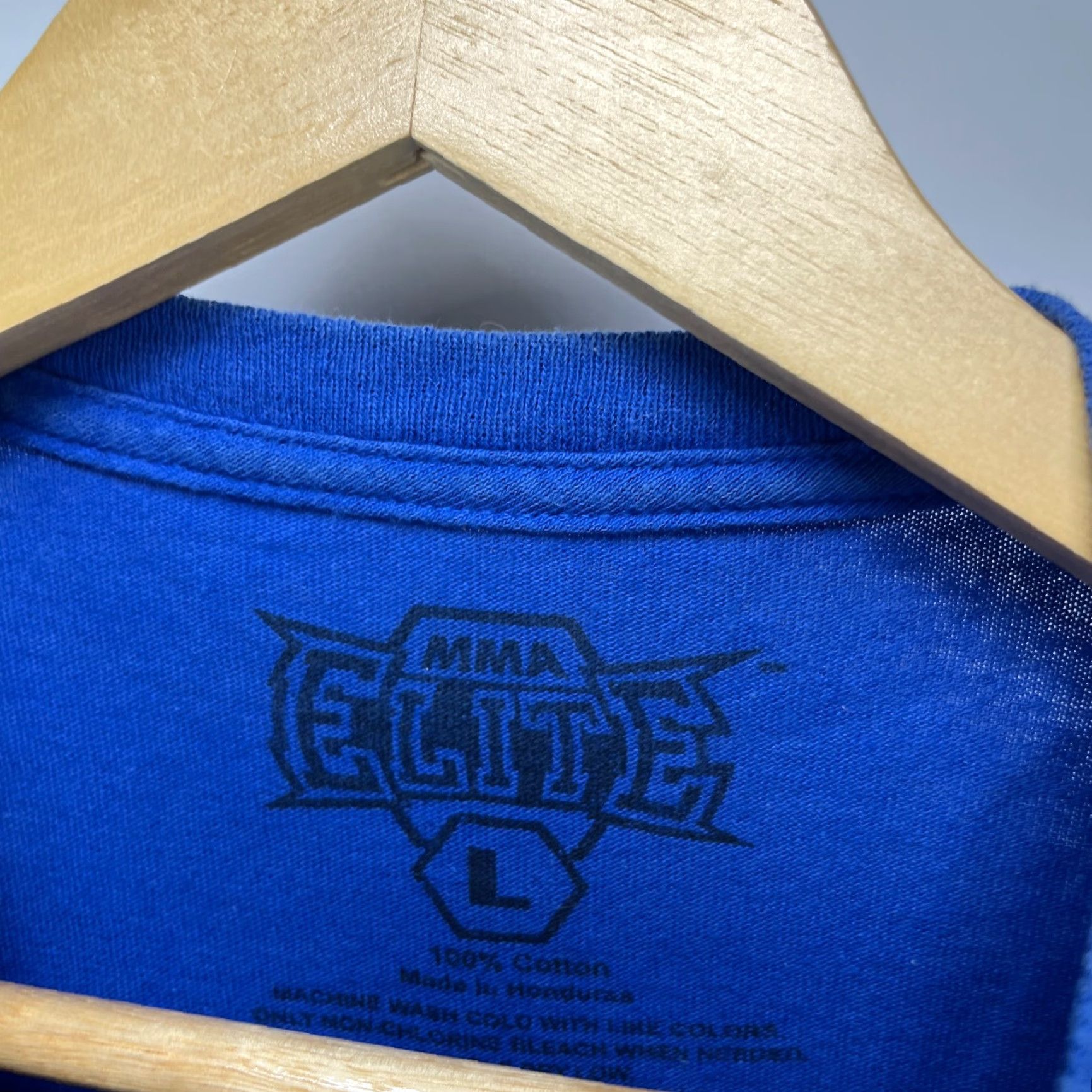 NFL VINTAGE MMA Elite Cross Goth Punk All over Print T-Shirt Large Blue Men T-Shirt Size US L / EU 52-54 / 3 - 5 Thumbnail